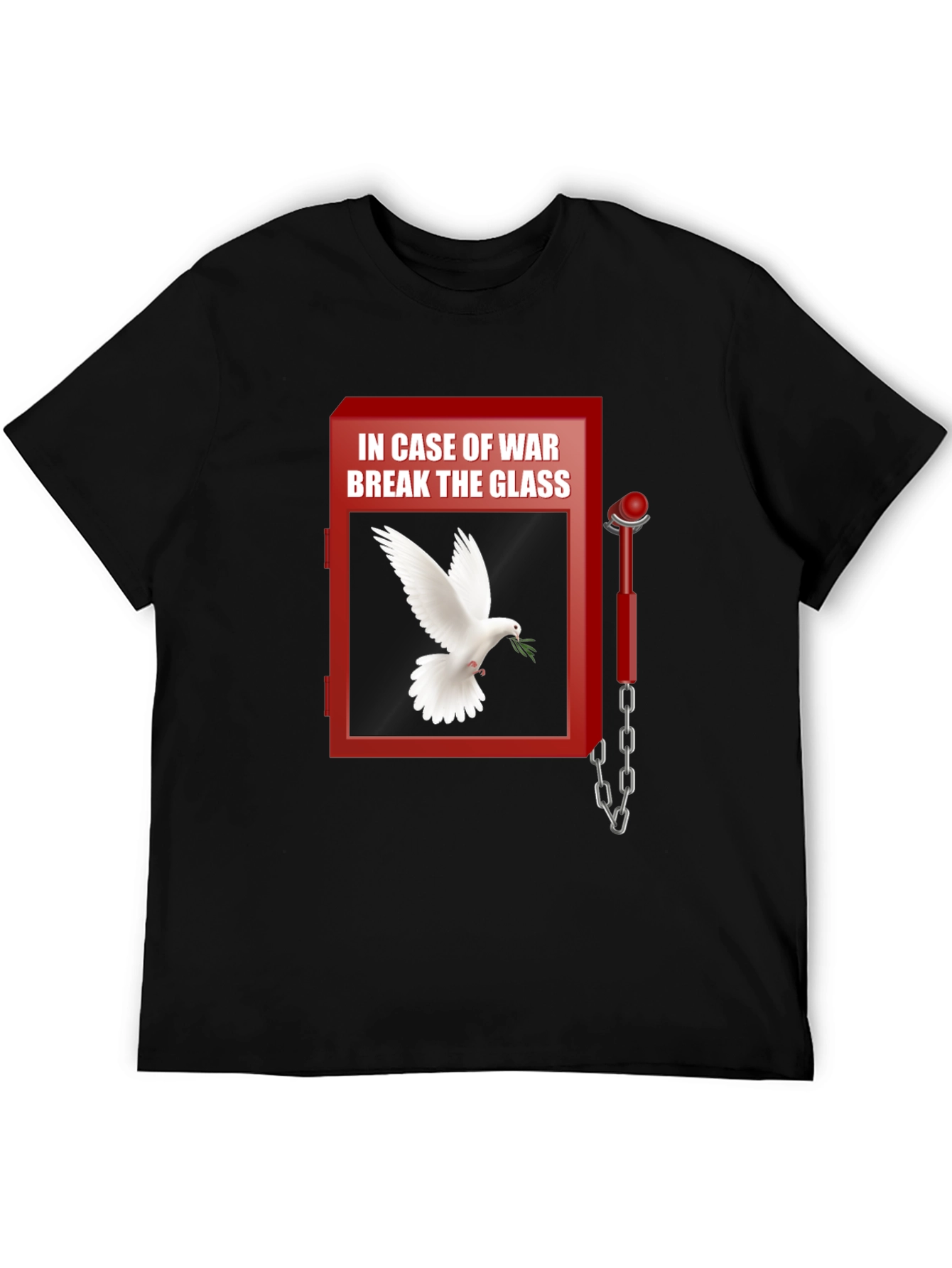 Black Peace Dove T-Shirt - Break Glass In Case of War view 5