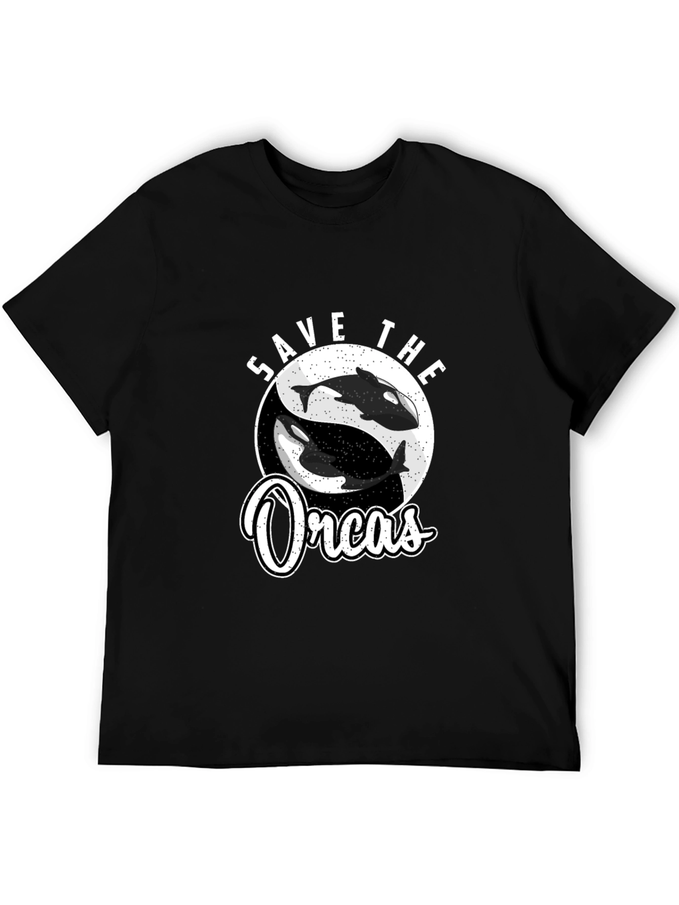 Black Save the Orcas Graphic Tee - Black view 5