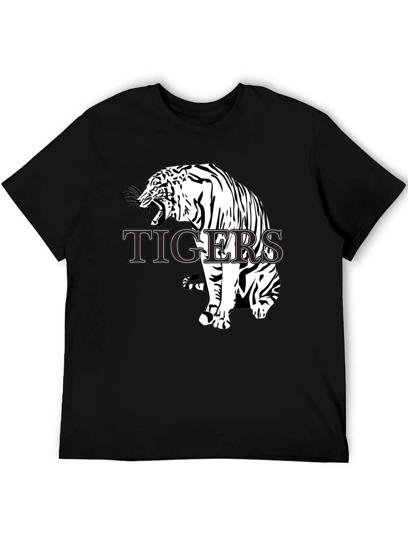 Black Tiger Graphic T-Shirt - Bold Animal Print Tee view 5