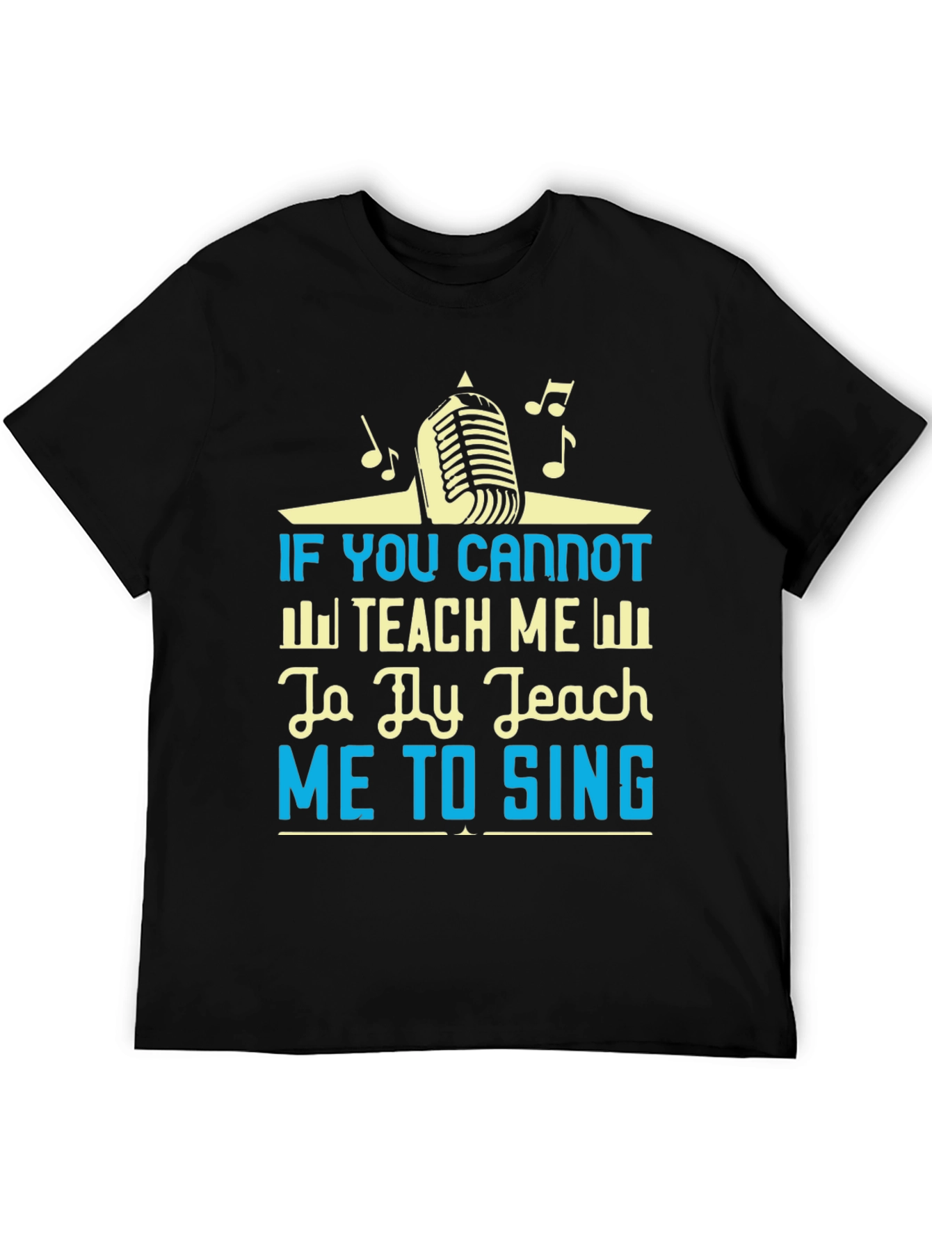 Black Teach Me to Sing Graphic Tee view 5