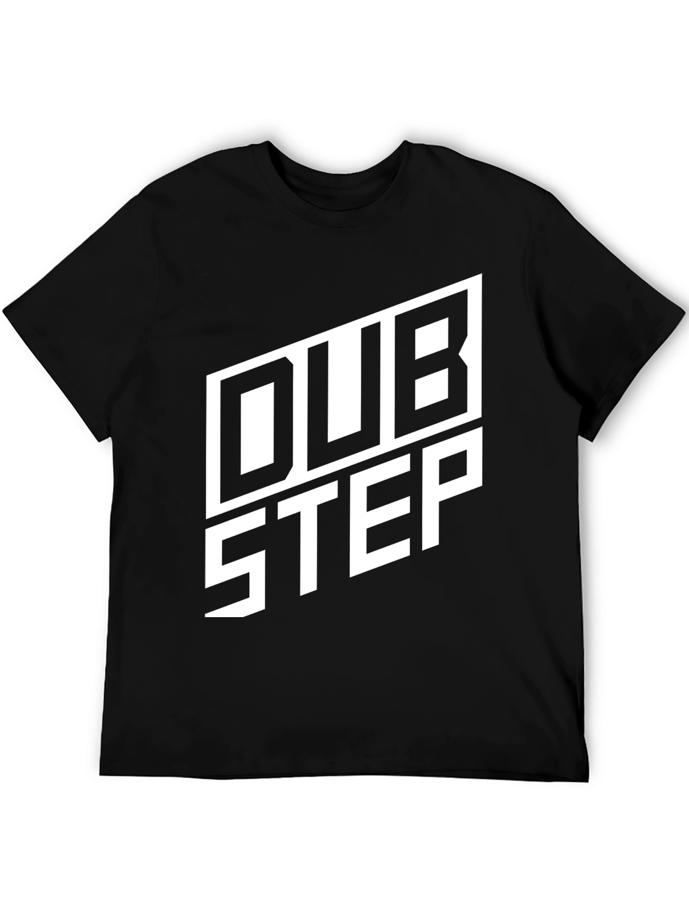Black Dubstep Graphic Tee - Black Crew Neck view 5