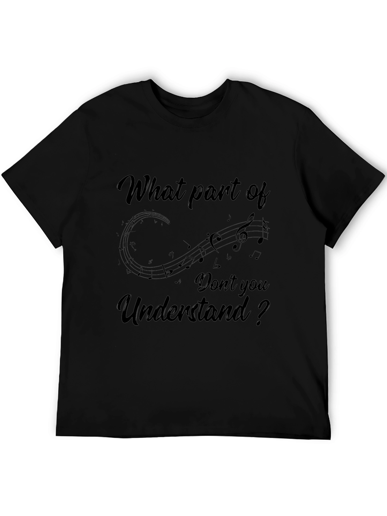 Black Music Lover T-Shirt: "What Part Don't You Understand?" view 5