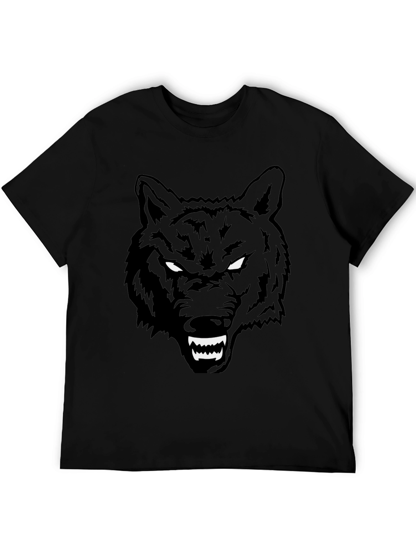 Black Black Wolf Graphic Tee - Men's Short Sleeve Shirt view 5
