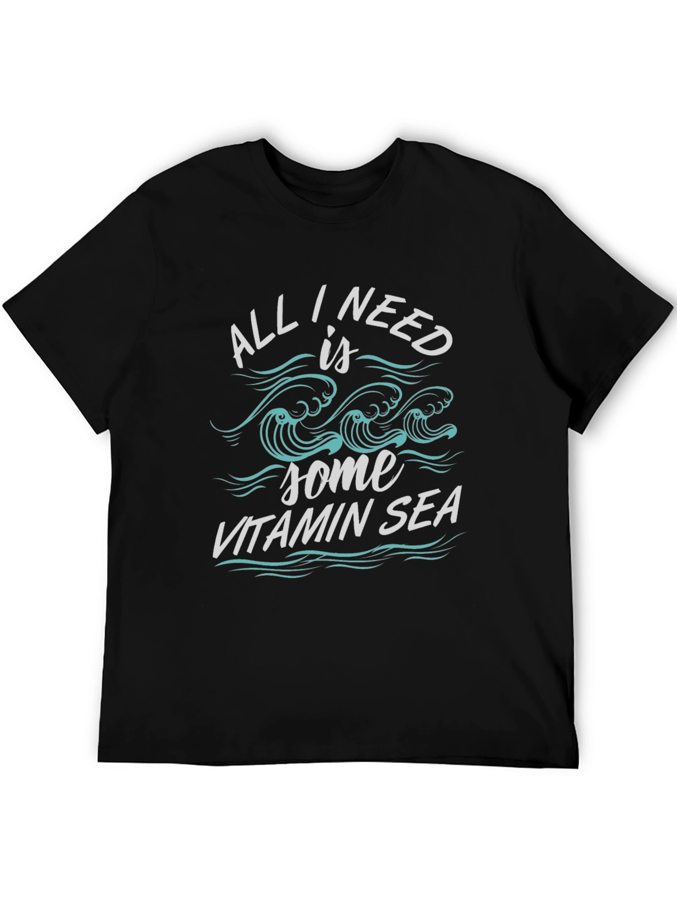 Black Vitamin Sea Graphic Tee - Black Cotton Comfort view 5