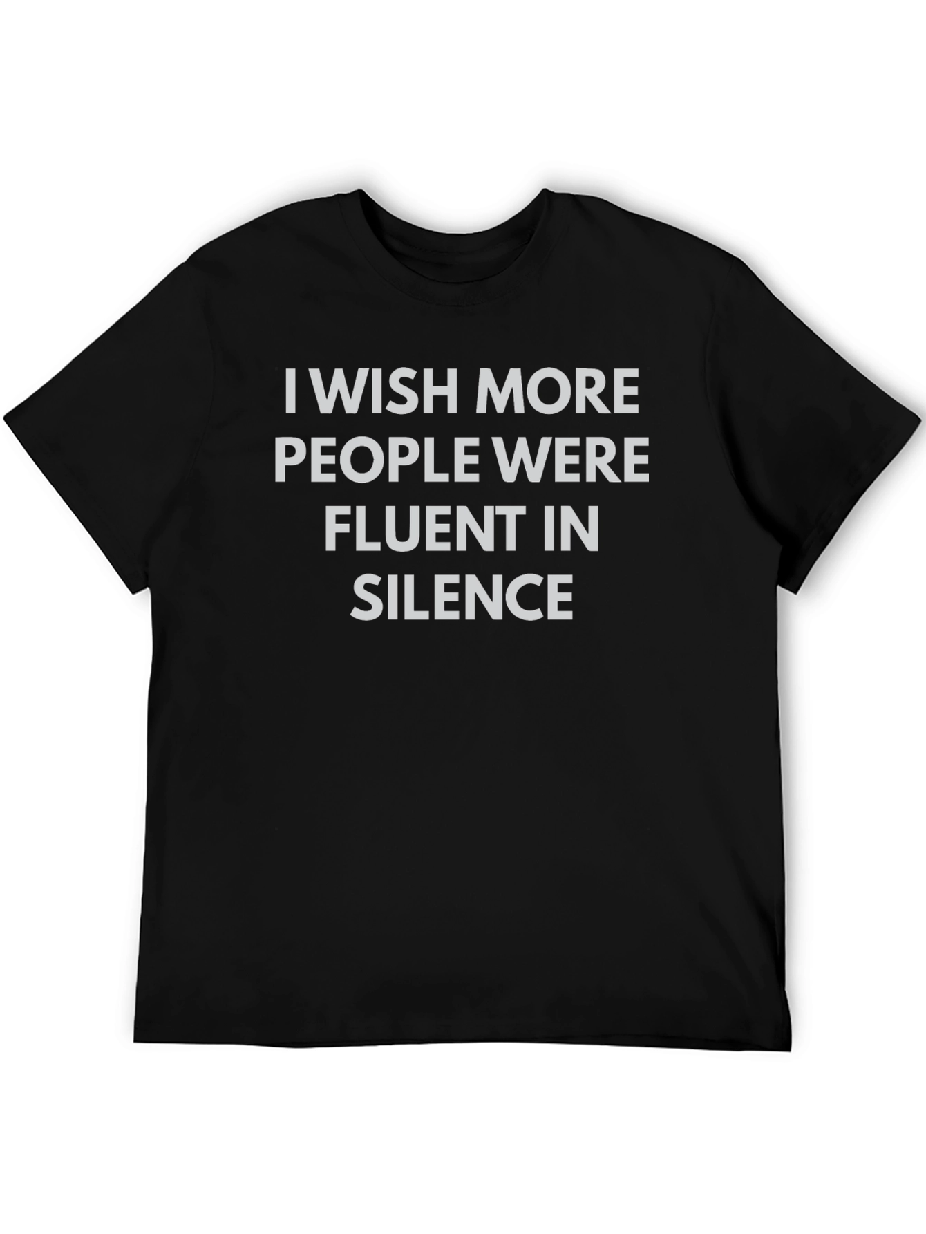 Black Fluent in Silence T-Shirt - Soft Cotton Tee view 5