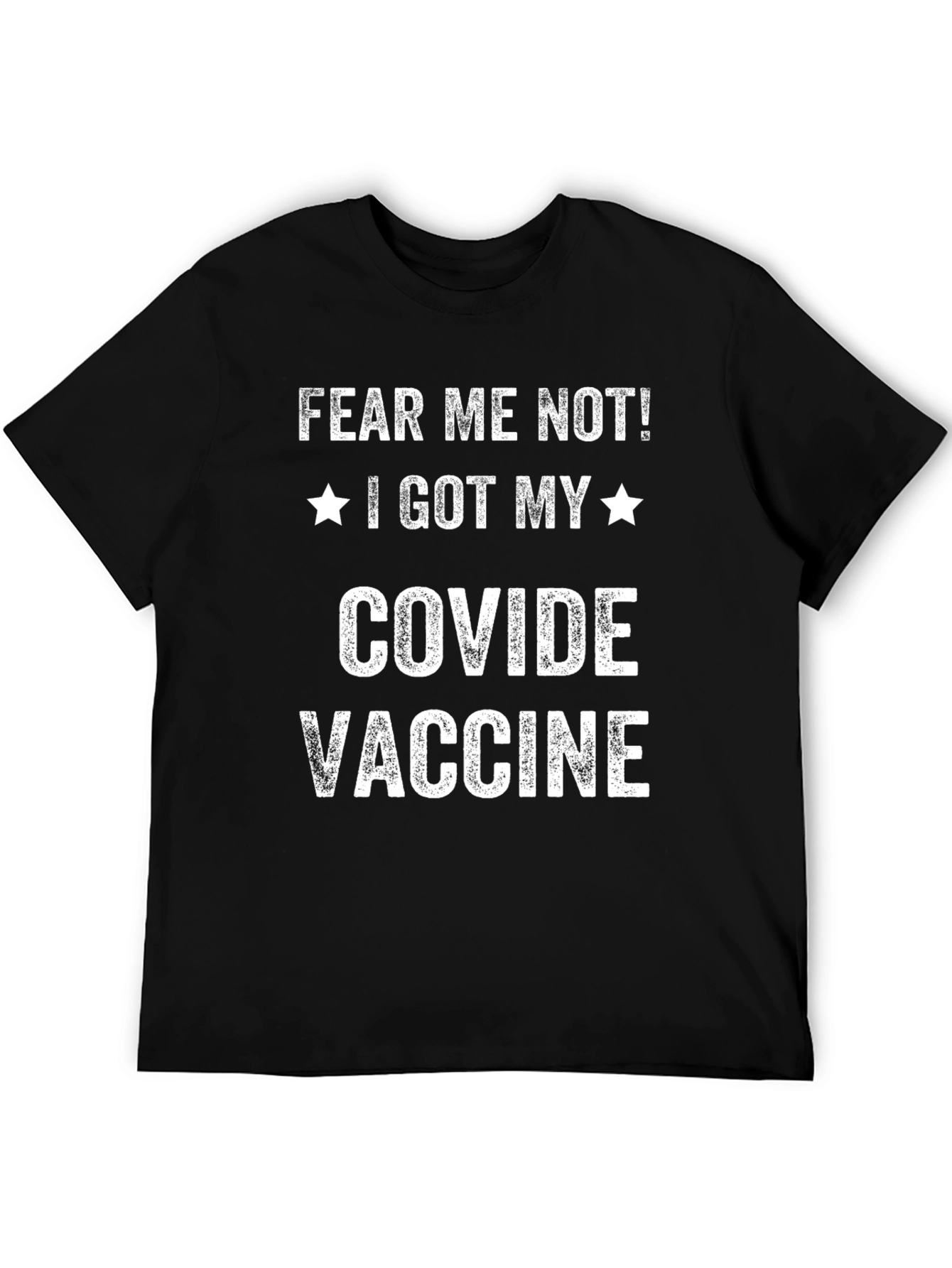 Black Fear Me Not! COVID Vaccine T-Shirt view 5