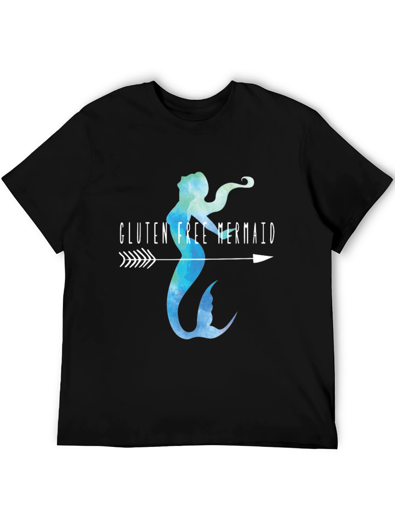 Black Gluten Free Mermaid Graphic Tee view 5