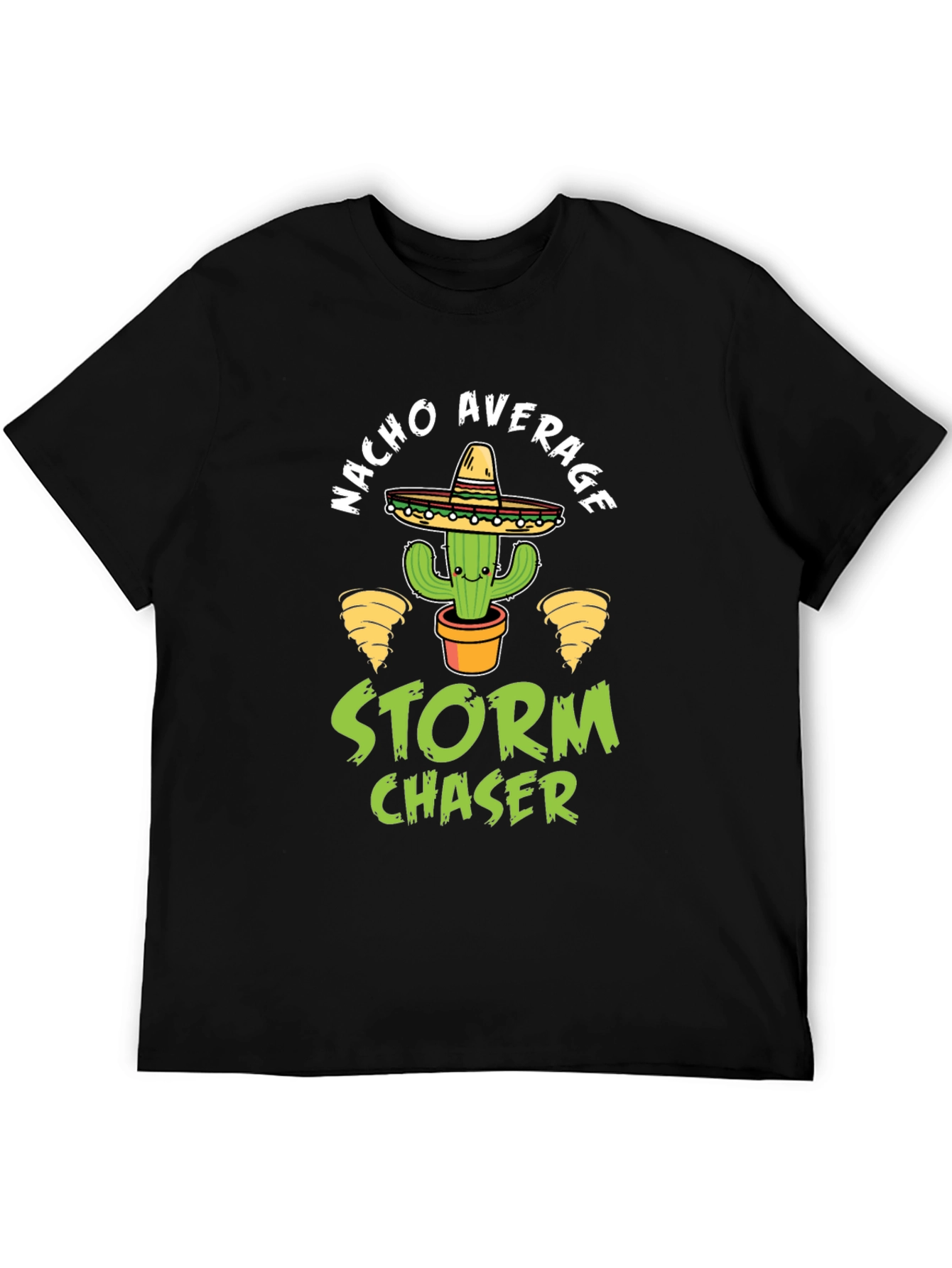Black Nacho Average Storm Chaser T-Shirt view 5