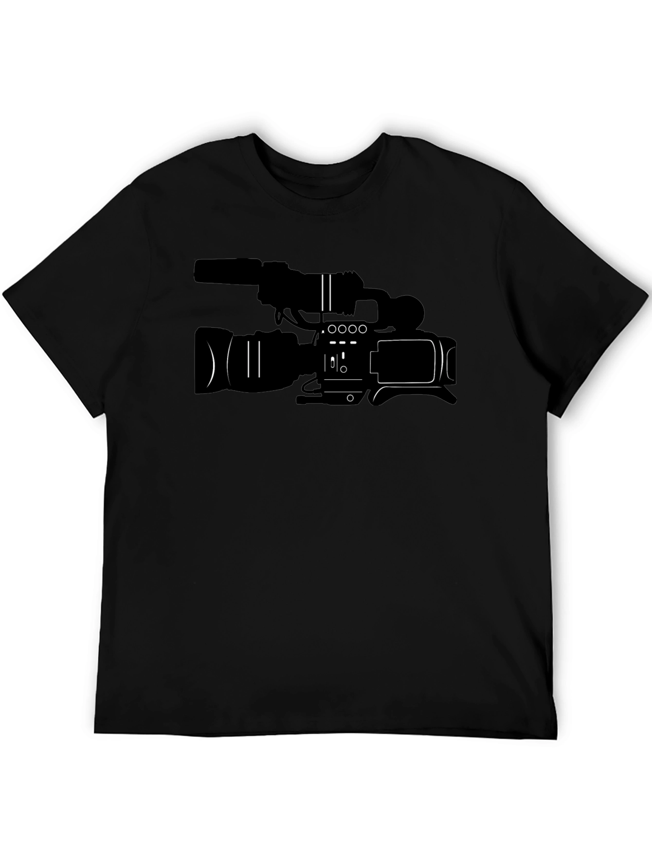 Black Filmmaker's T-Shirt: Camera Graphic Tee view 5