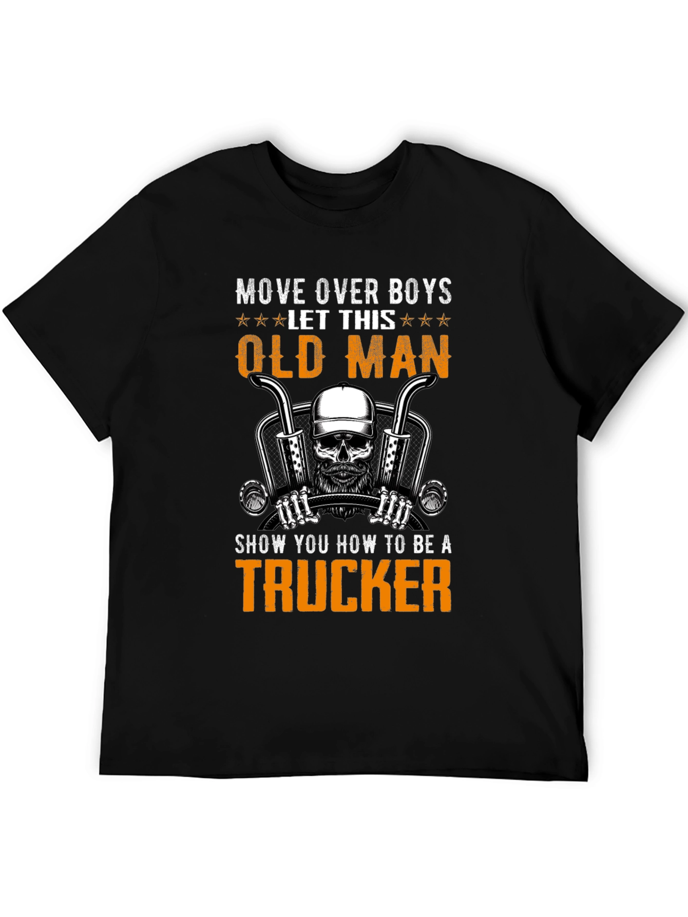 Black Trucker Old Man T-Shirt view 5