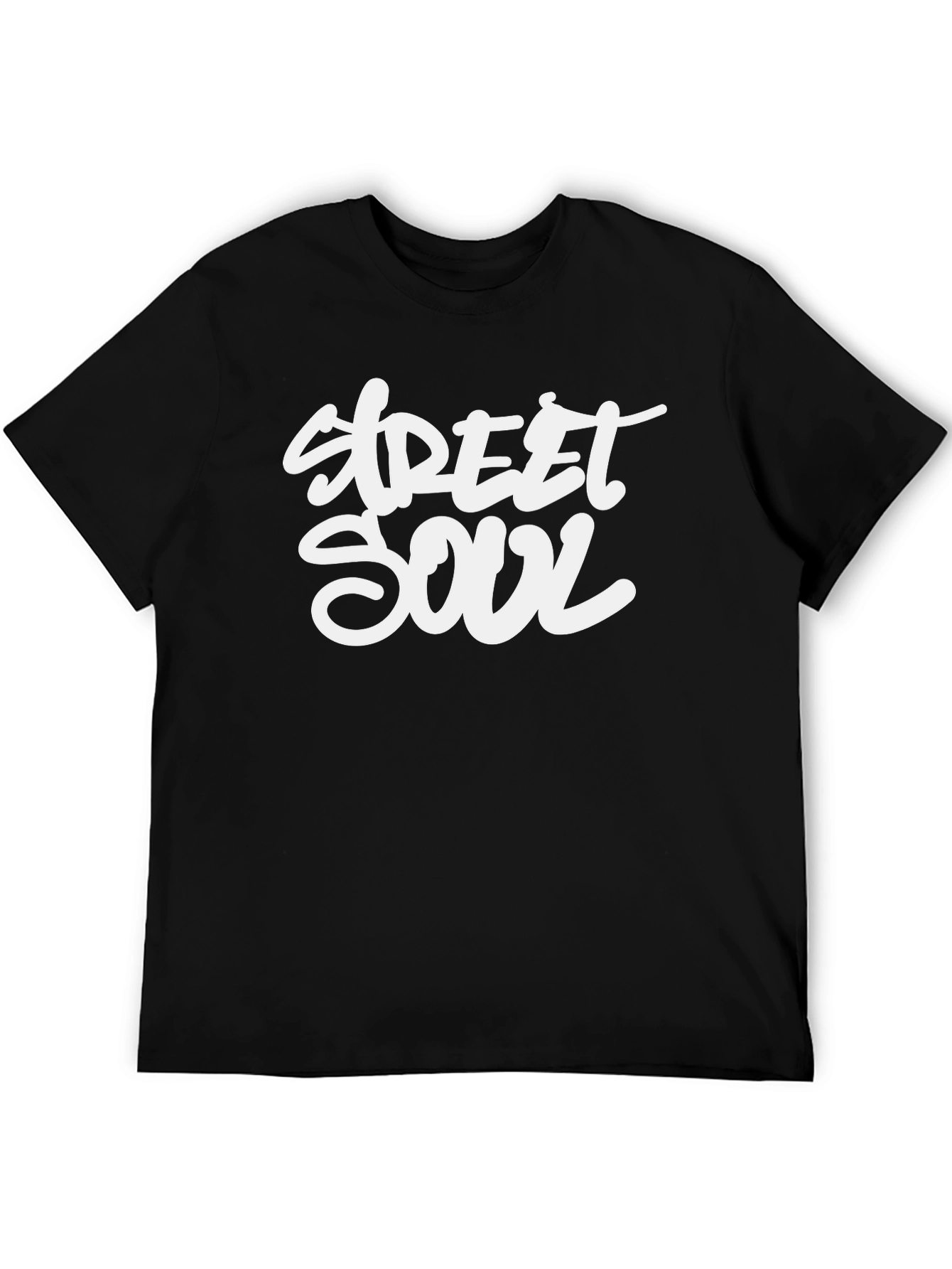 Black Street Soul Graphic Tee - Stylish Black T-Shirt view 5