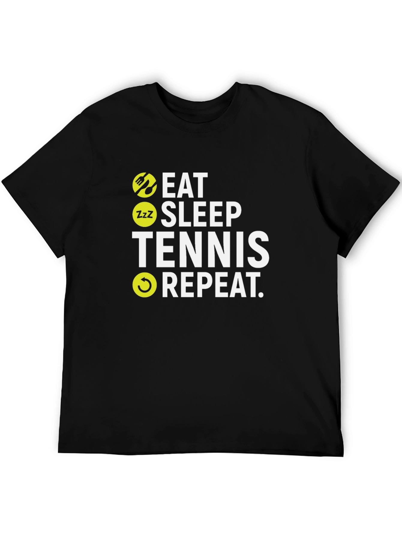Eat Sleep Tennis Repeat Graphic T-Shirt - 5