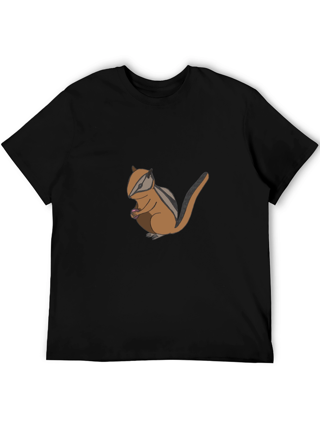 Black Chipmunk Graphic Tee - Cute Animal Print view 5
