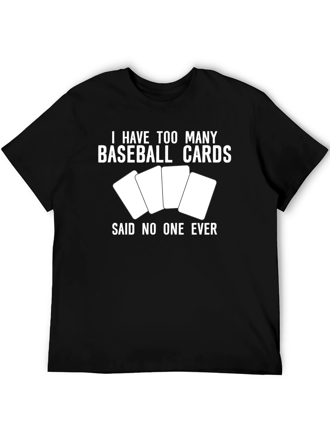 Black Baseball Cards T-Shirt - Collector's Humor view 5