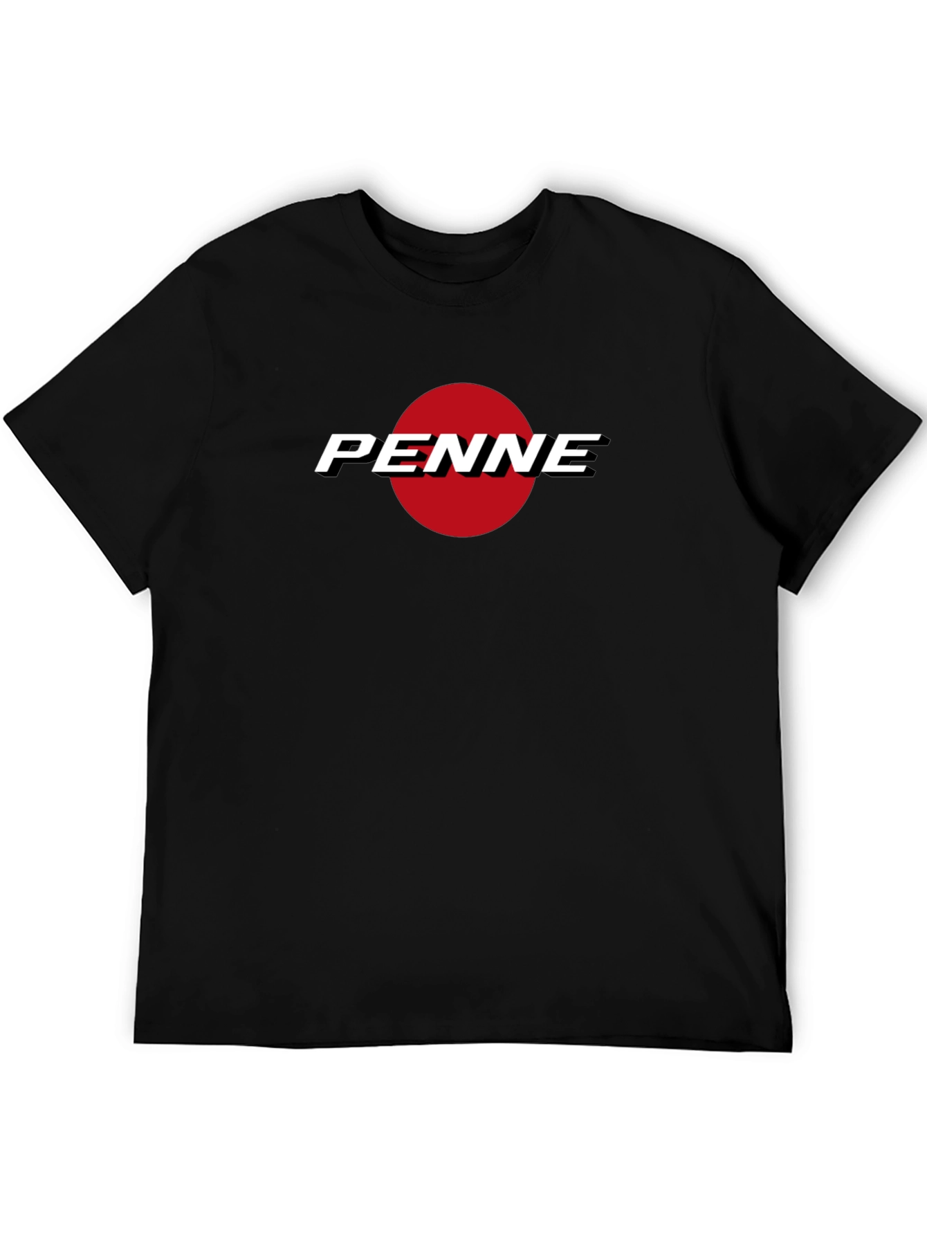 Black PENNE Graphic Tee - Black Cotton Blend view 5