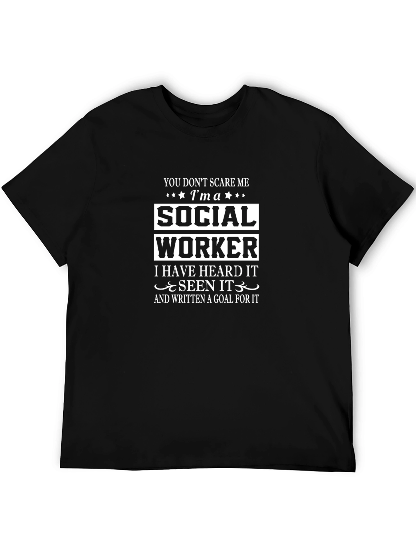 Black Social Worker T-Shirt - You Don't Scare Me Tee view 5