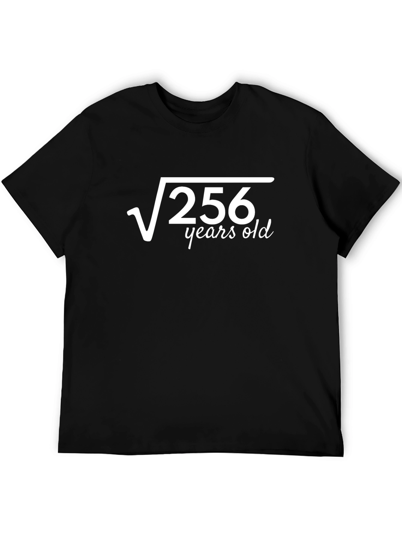 Black Square Root 256 Years Old T-Shirt view 5