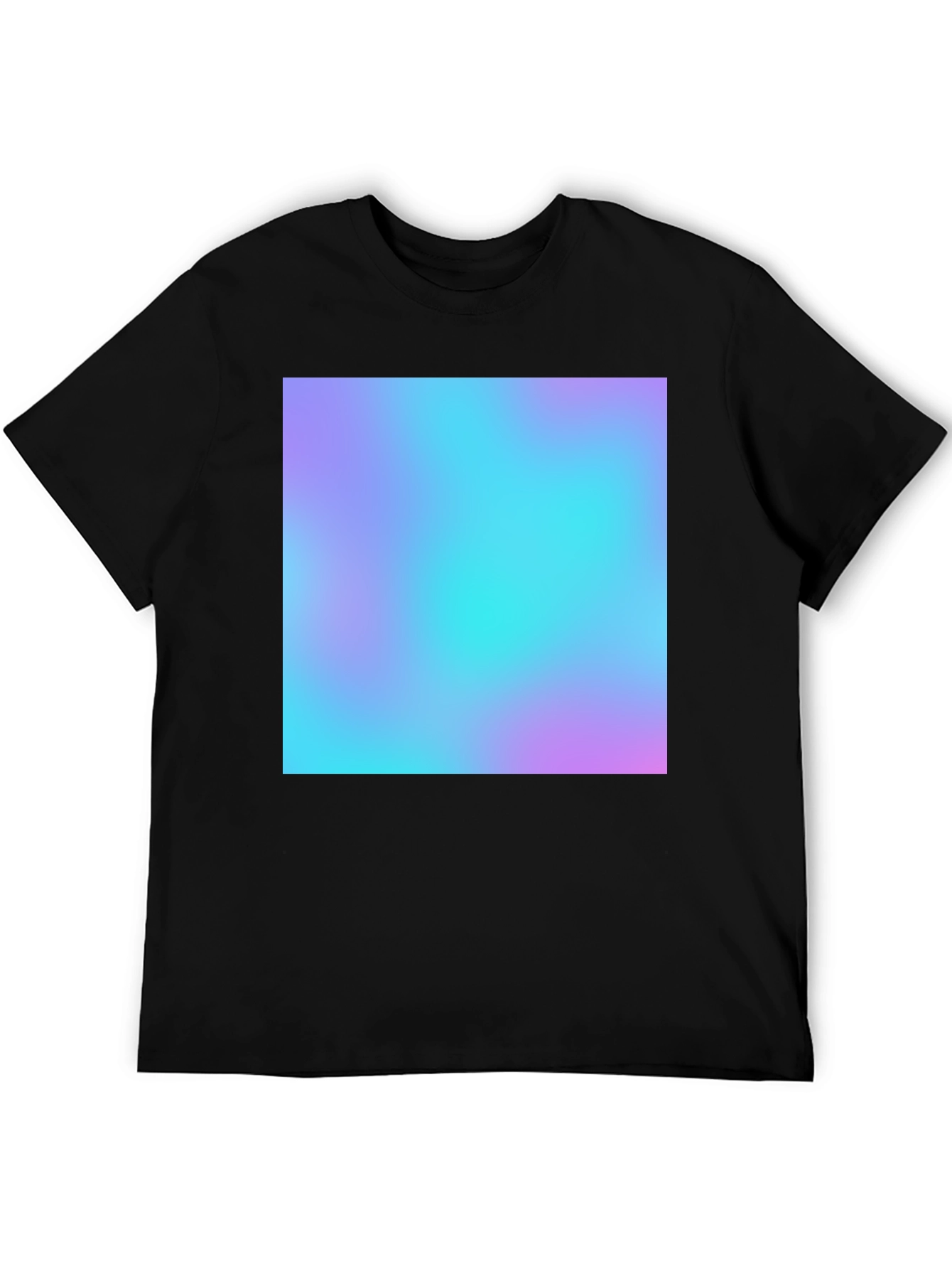 Black Vaporwave Aesthetic T-Shirt - Black Cotton Blend view 5