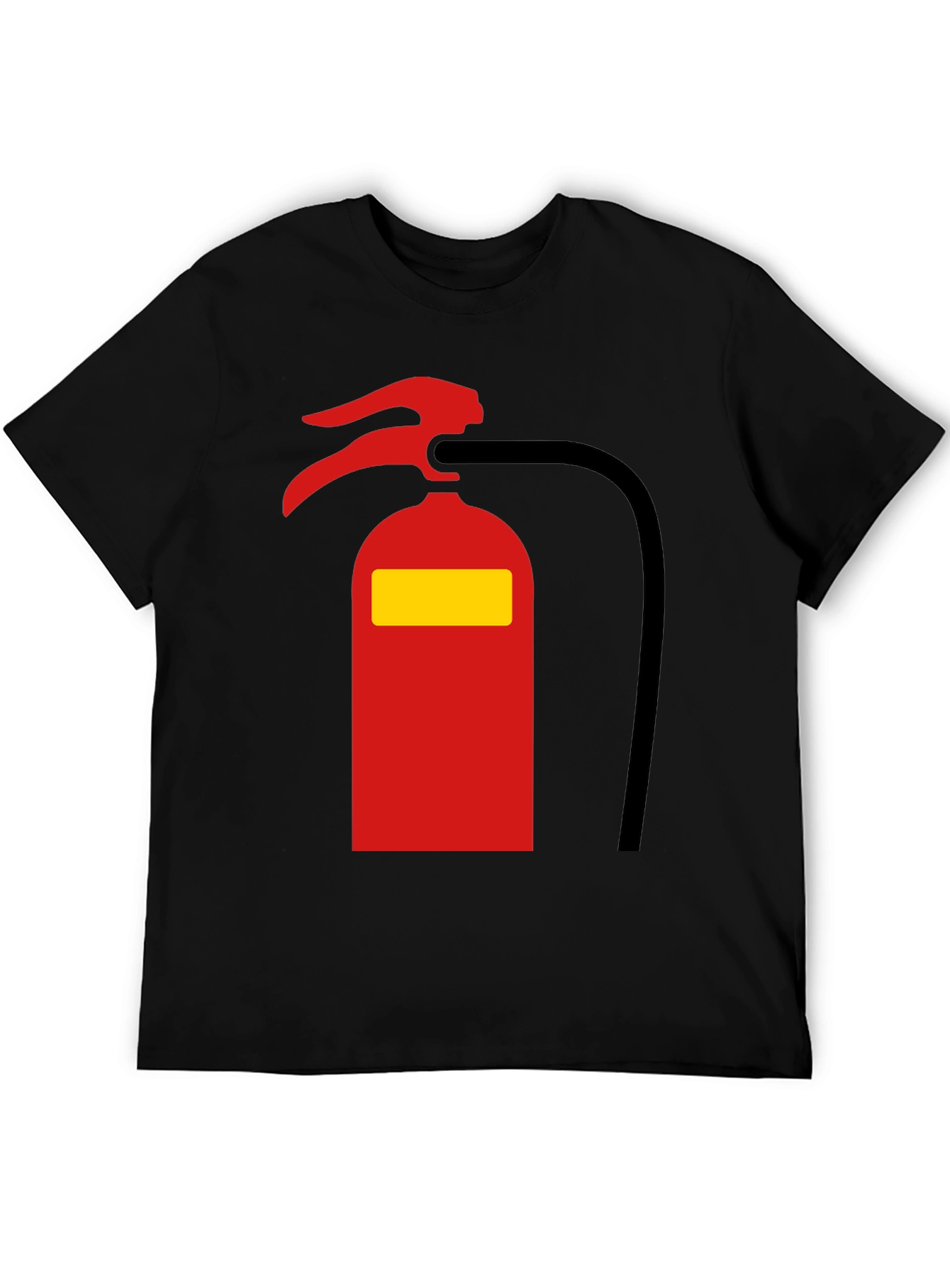 Black Fire Extinguisher Graphic Tee - Novelty T-Shirt view 5