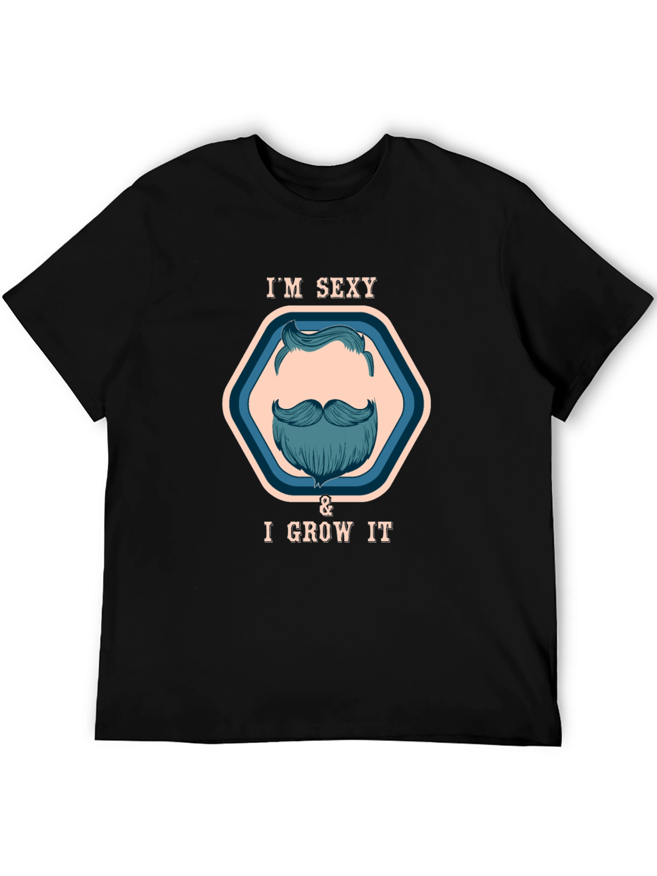 Black I'm Sexy & I Grow It T-Shirt, Funny Beard Shirt view 5