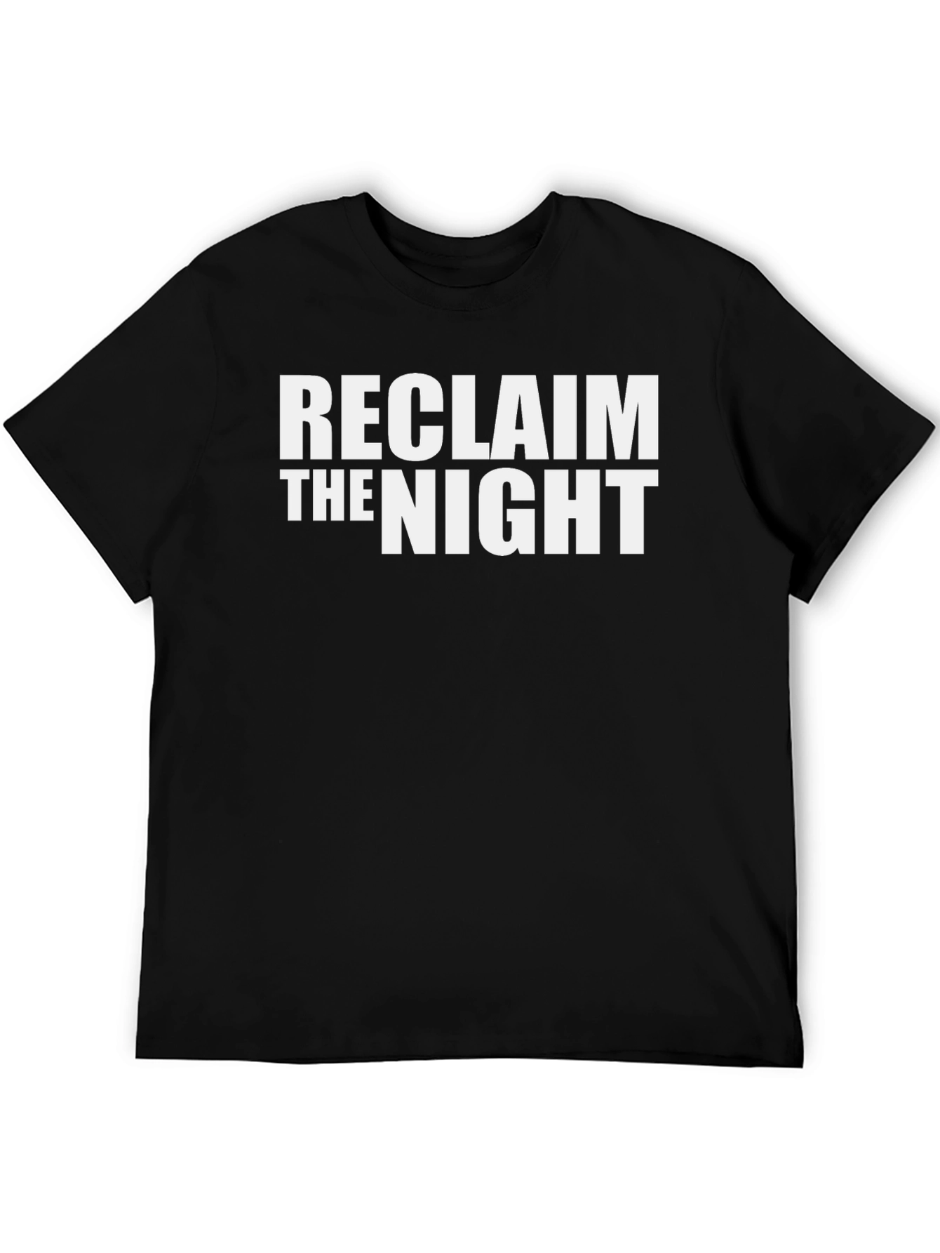 Black Reclaim The Night Graphic Tee - Bold Statement T-Shirt view 5