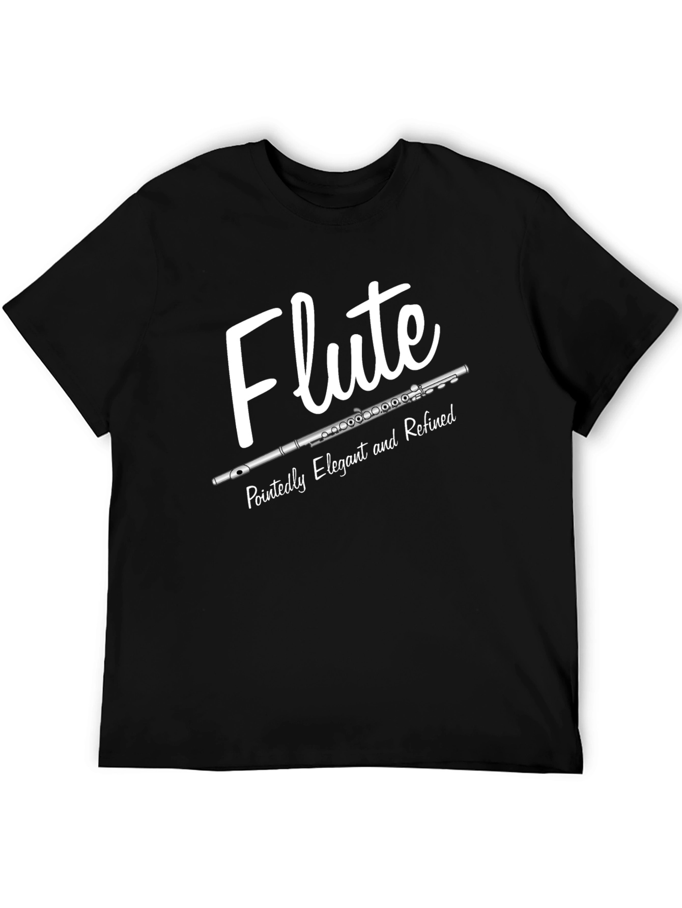 Black Flute Elegant & Refined Graphic T-Shirt view 5