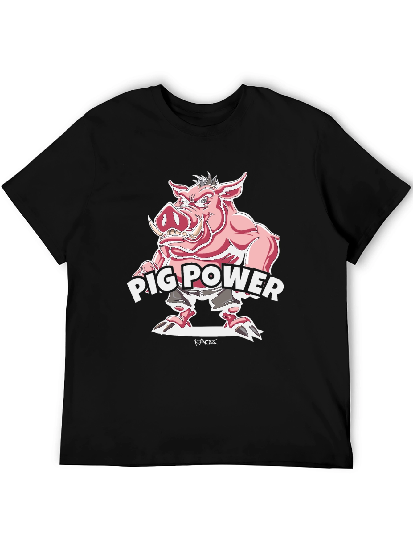 Black Pig Power Graphic Tee - Black view 5