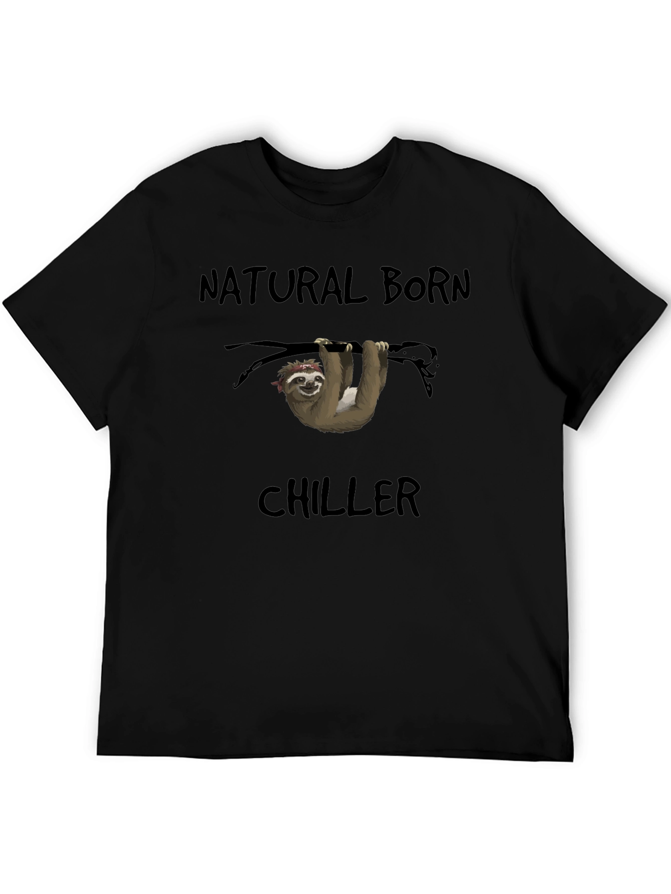 Black Natural Born Chiller Sloth T-Shirt view 5