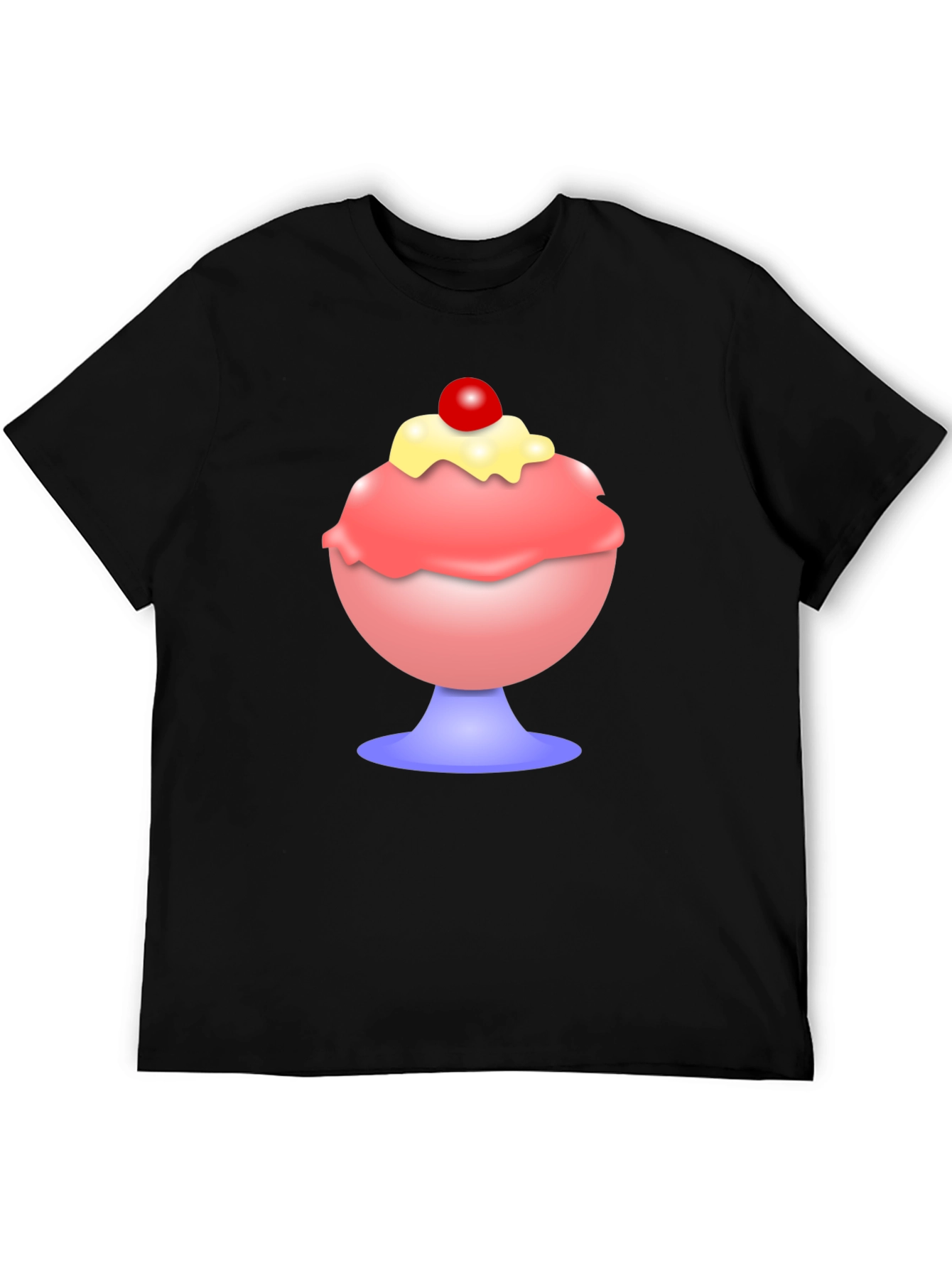Black Ice Cream Dessert Graphic Tee view 5