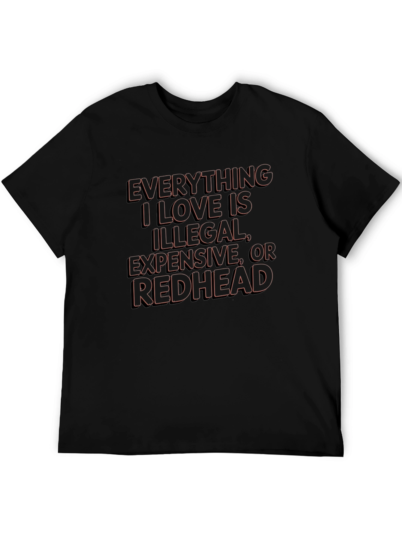 Black Everything I Love is Illegal T-Shirt view 5