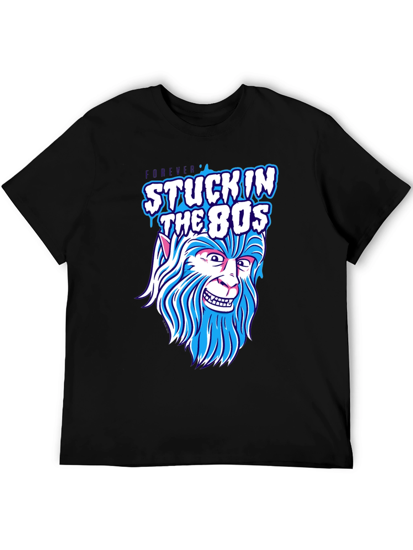 Black Stuck in the 80s Werewolf Graphic Tee view 5