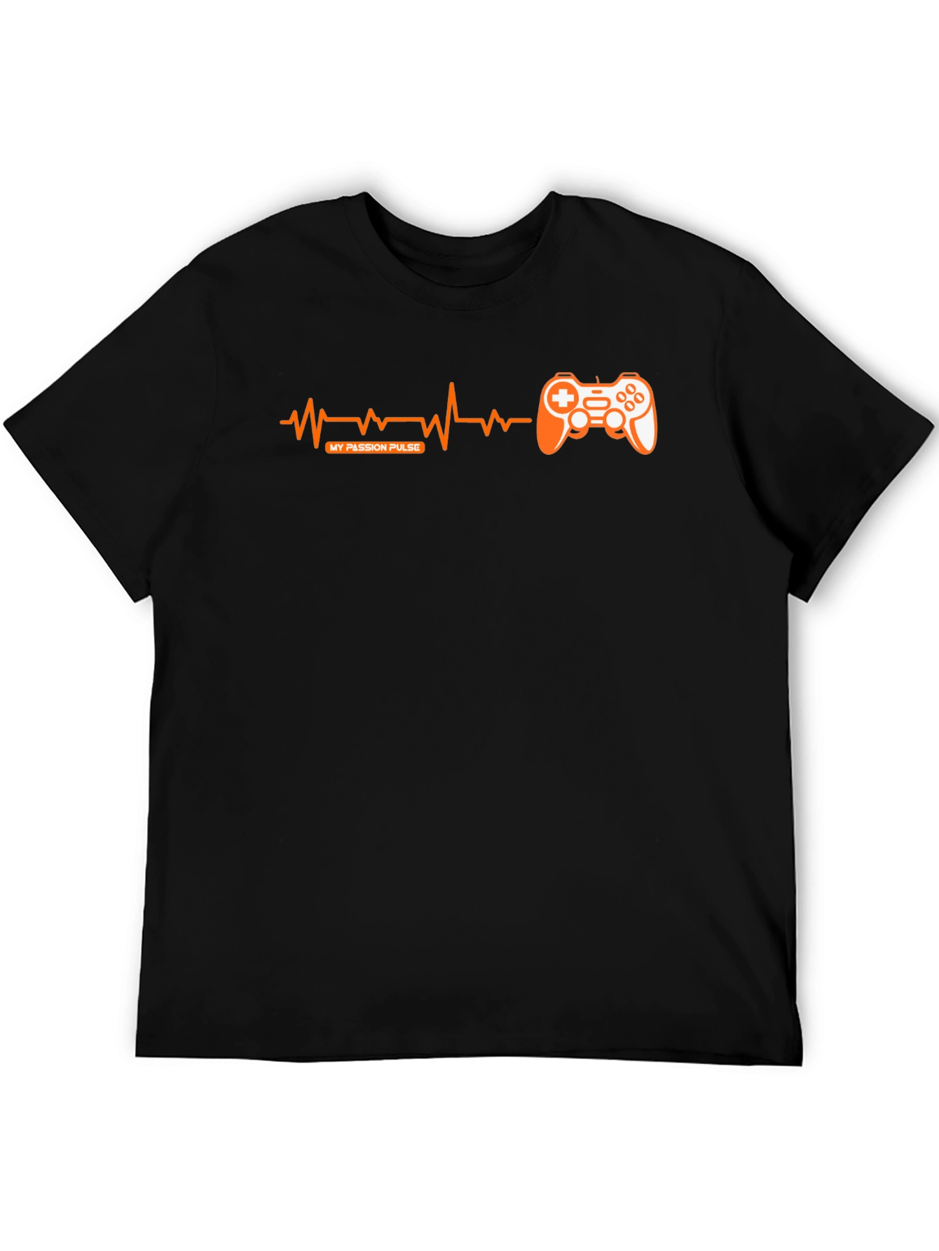 Black Gamer Pulse T-Shirt - My Passion Pulse Gaming Tee view 5
