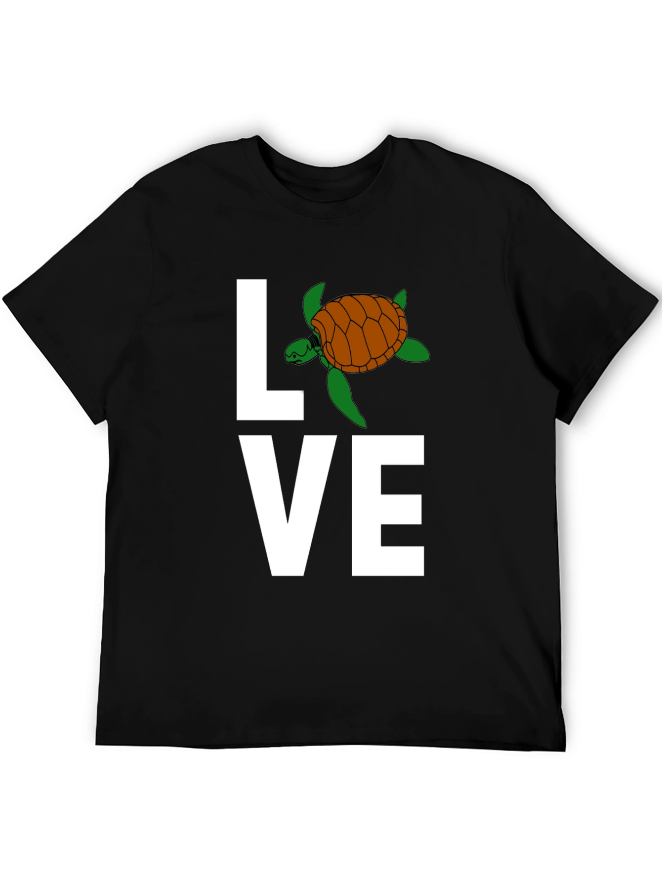 Black Love Turtle Graphic T-Shirt - Stylish Crew Neck Tee view 5