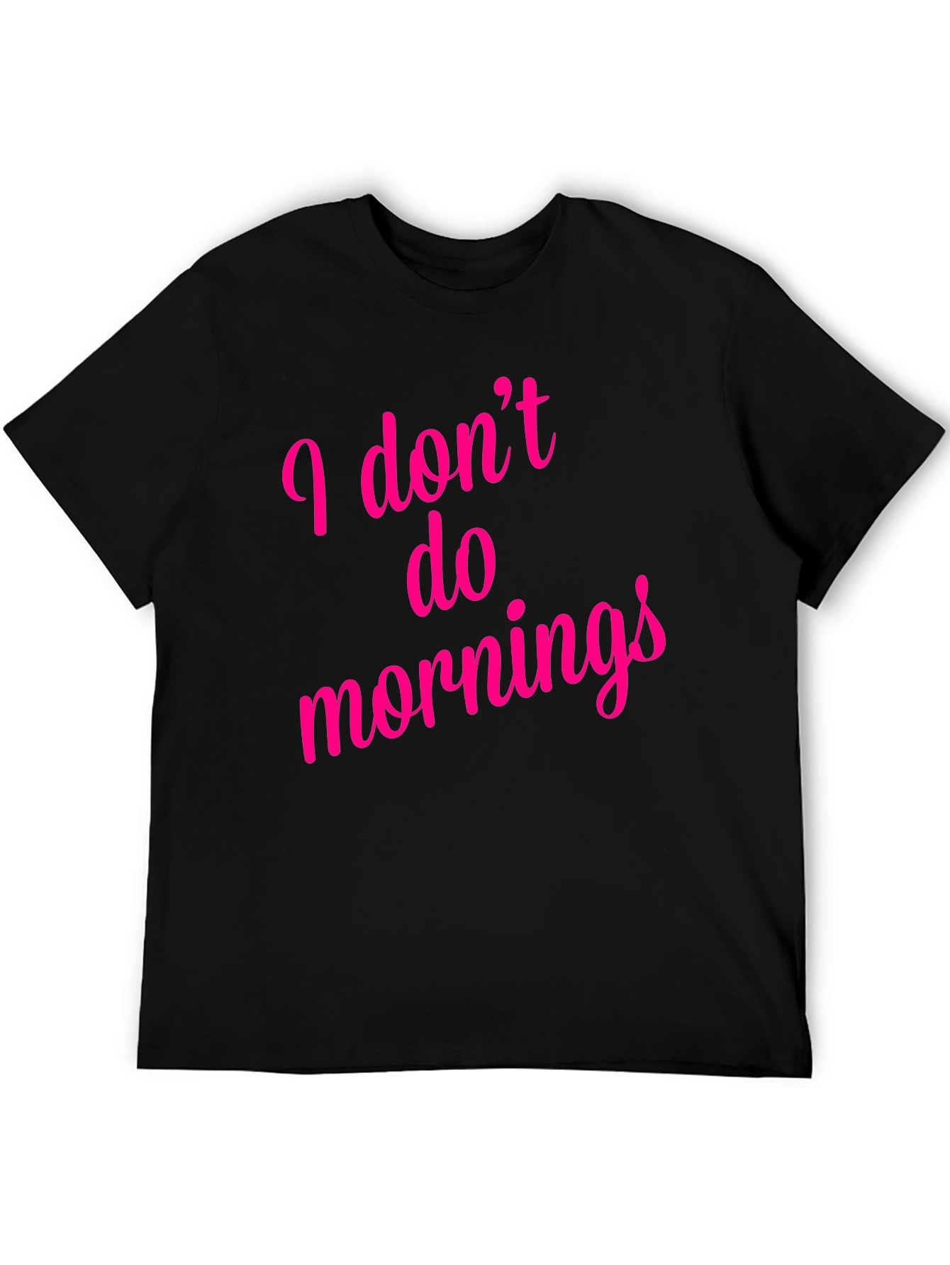 Black I Don't Do Mornings Graphic T-Shirt - Black view 5