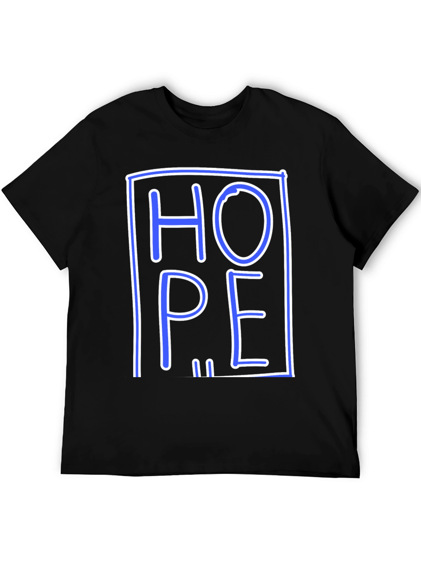 Black Hope Graphic Tee - Unisex Black Short Sleeve T-Shirt view 5
