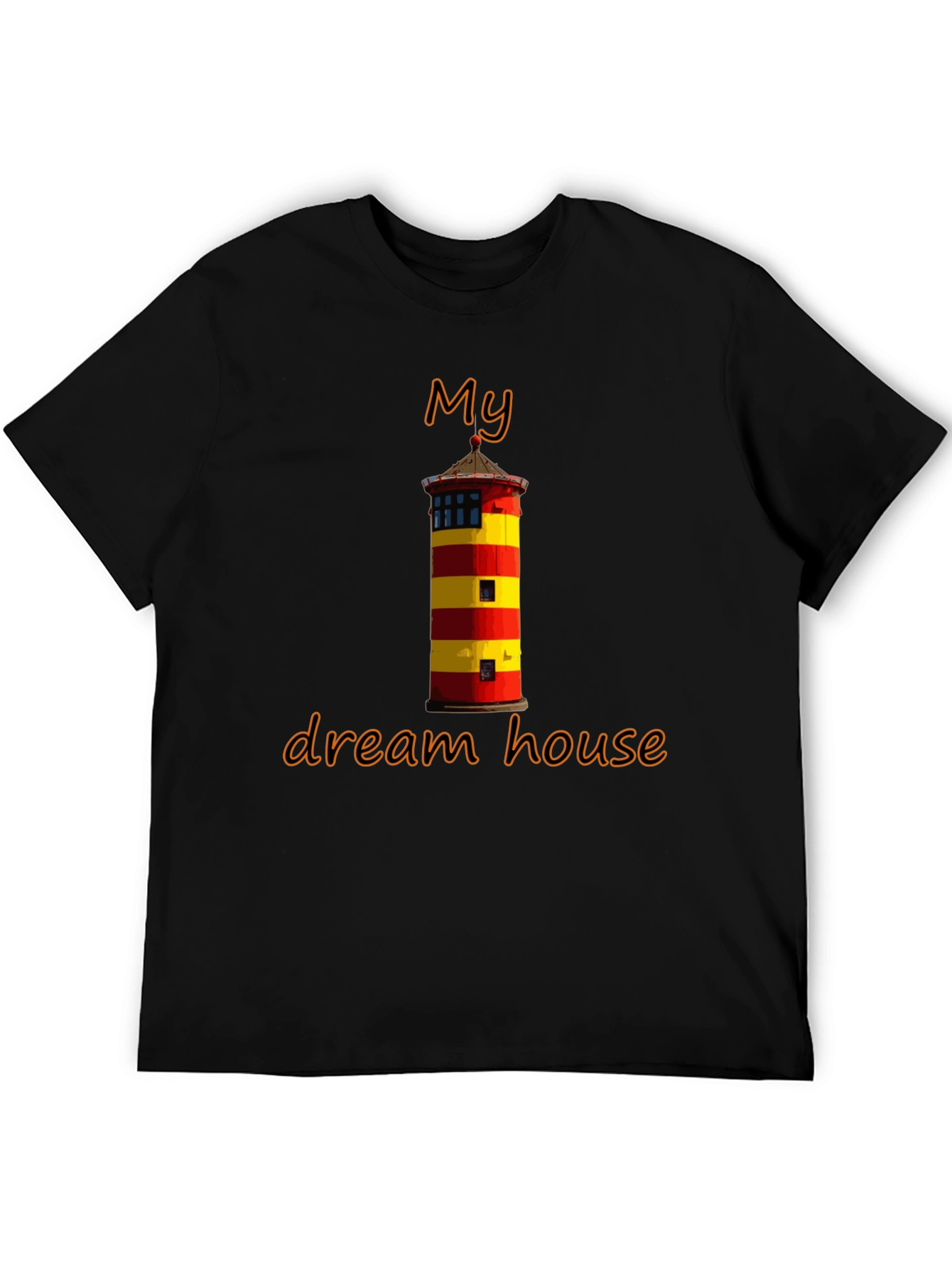 Black My Dream House T-Shirt: Lighthouse Graphic Tee view 5
