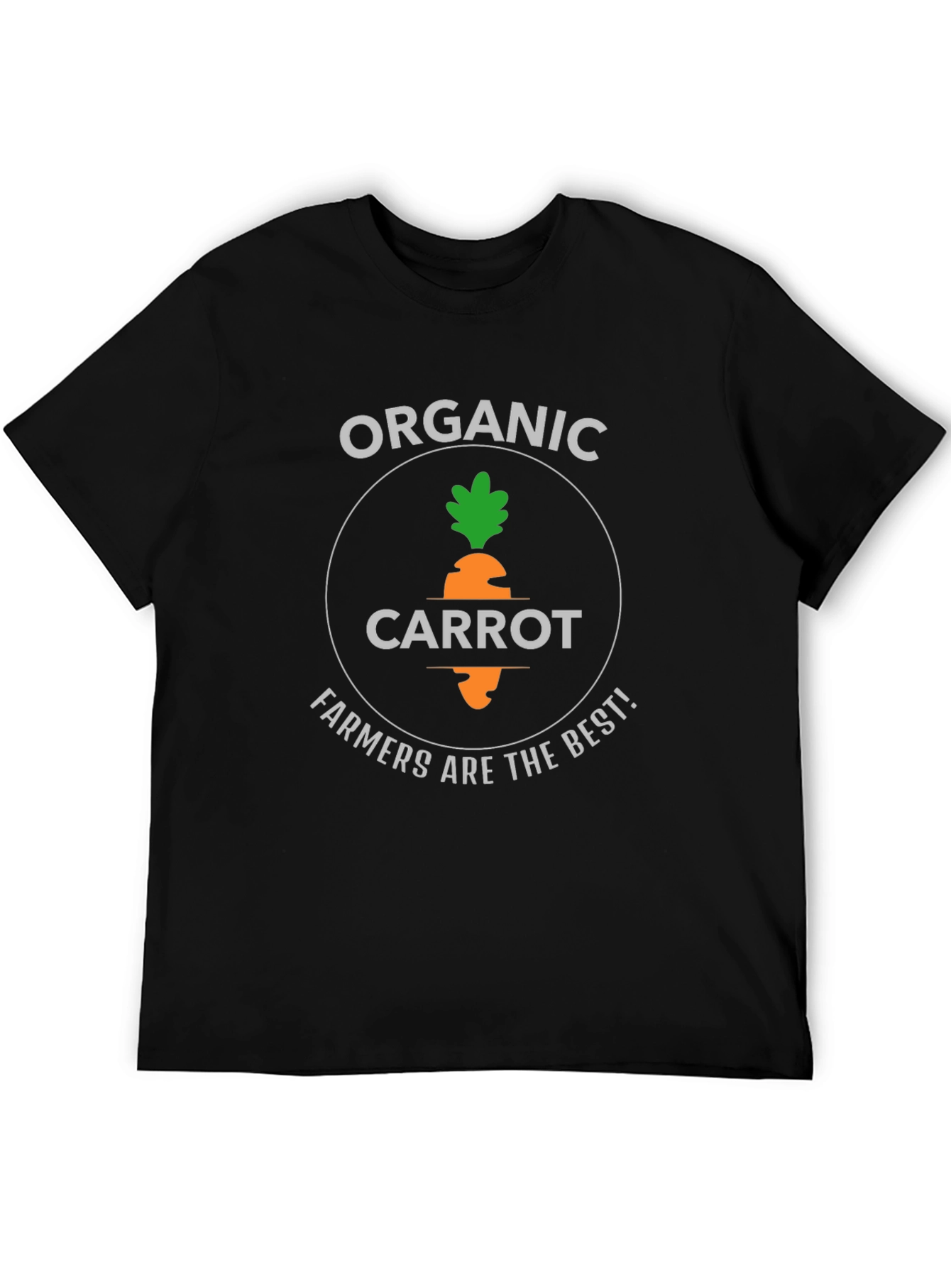 Black Organic Carrot Farmers T-Shirt view 5