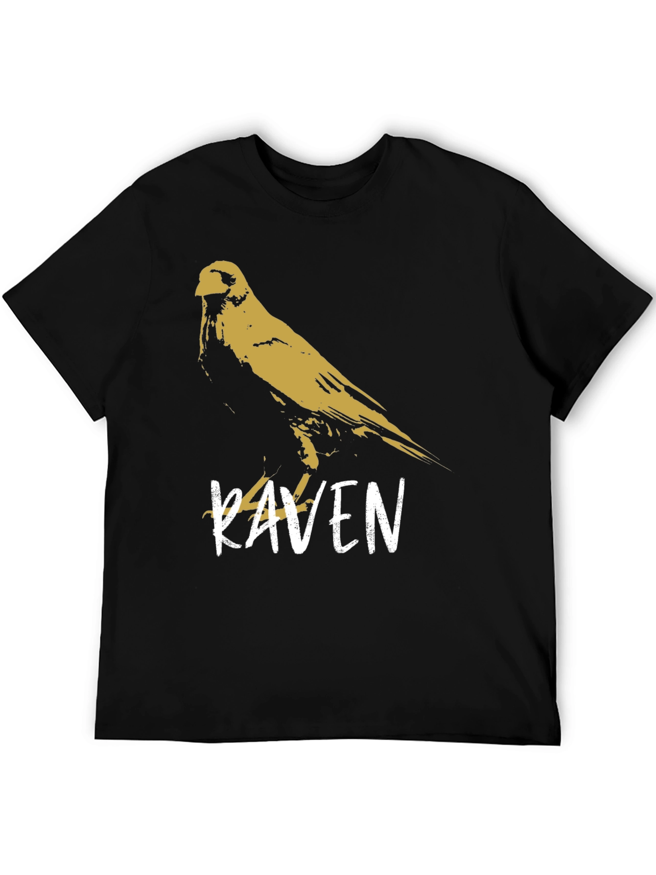 Black Raven Graphic T-Shirt - Stylish Bird Design view 5