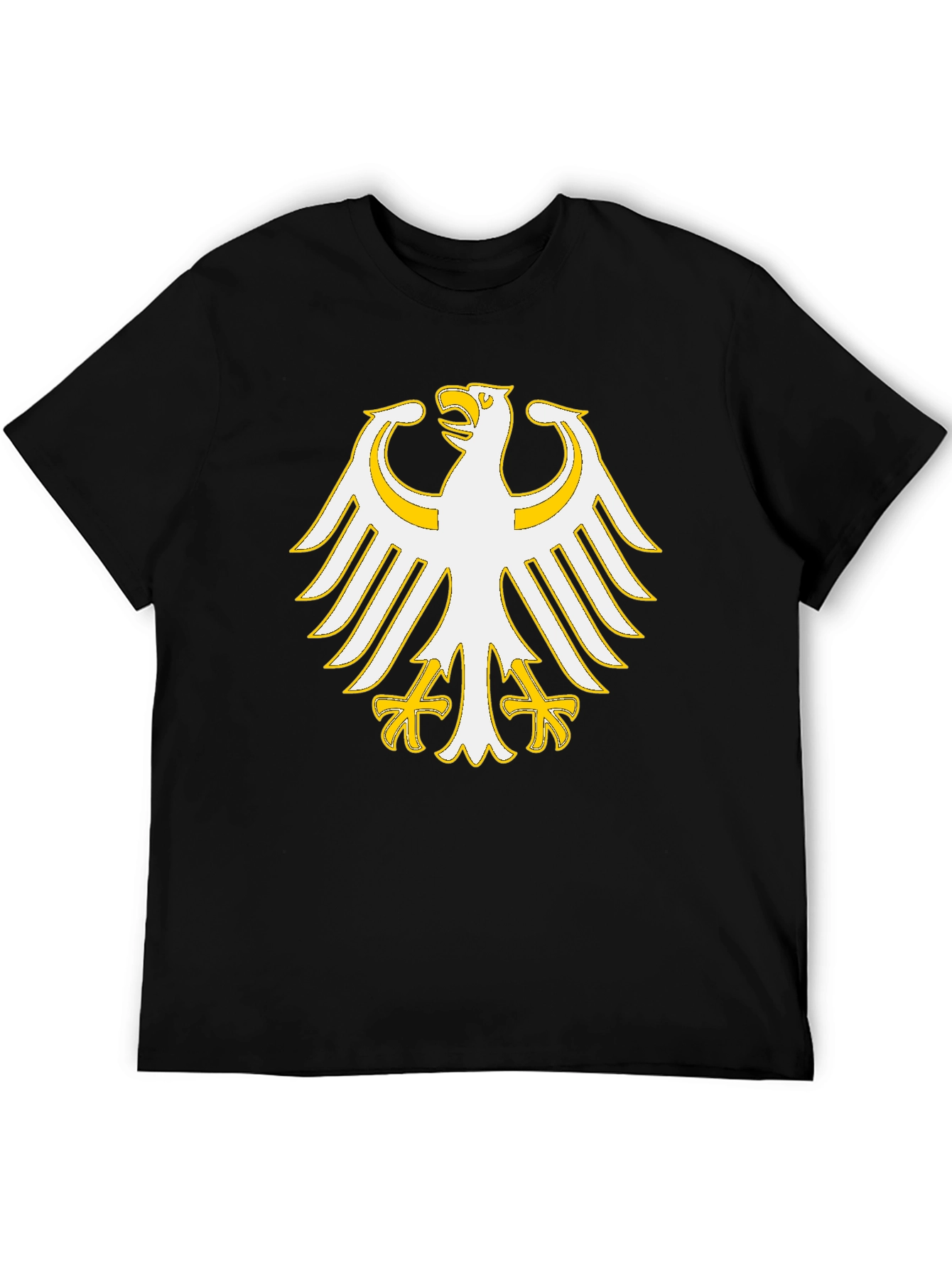 Black Black T-Shirt with Eagle Graphic Print view 5