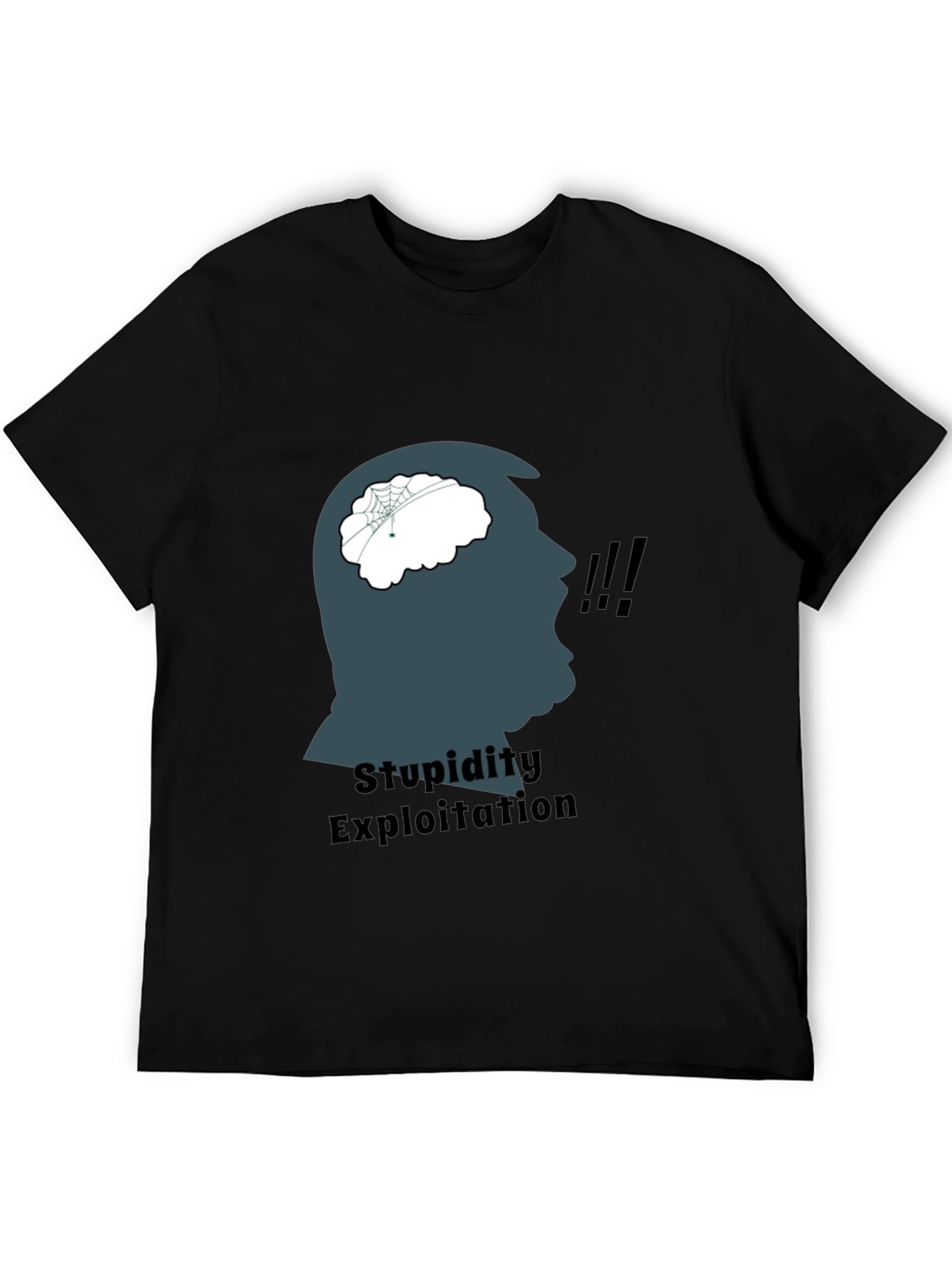 Black Stupidity Exploitation Graphic Tee view 5