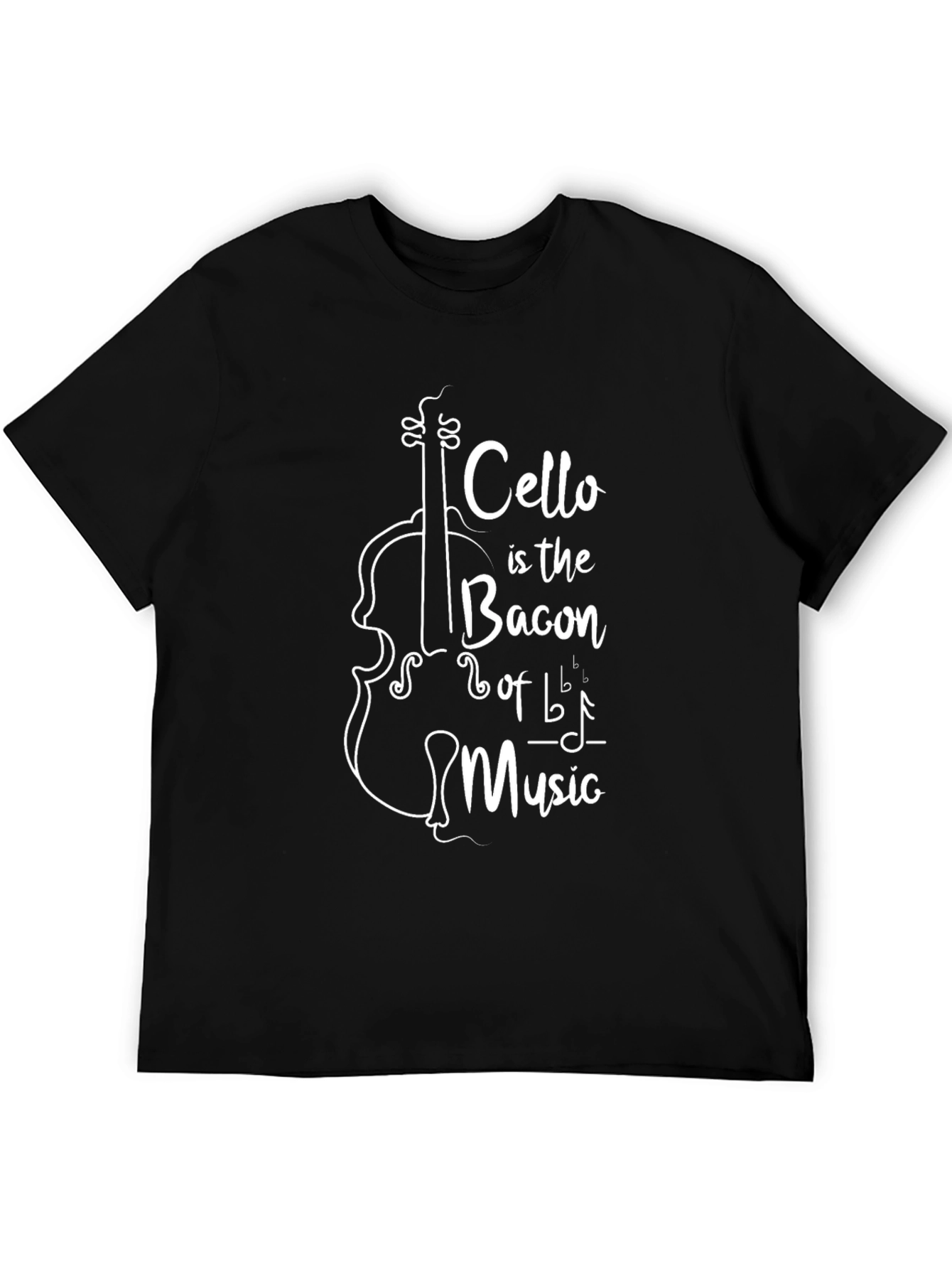 Black Cello is the Bacon of Music - Graphic Tee view 5