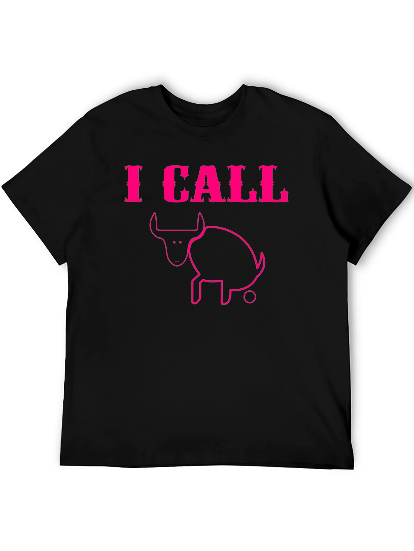Black I Call BS Funny T-Shirt view 5