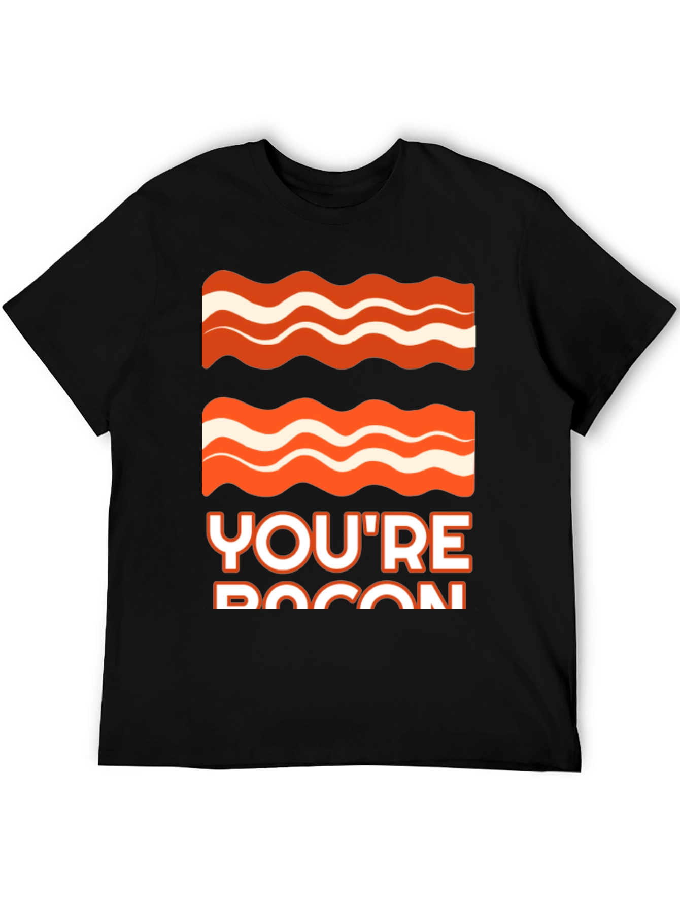 Black Bacon Graphic Tee - You're Bacon Funny T-Shirt view 5