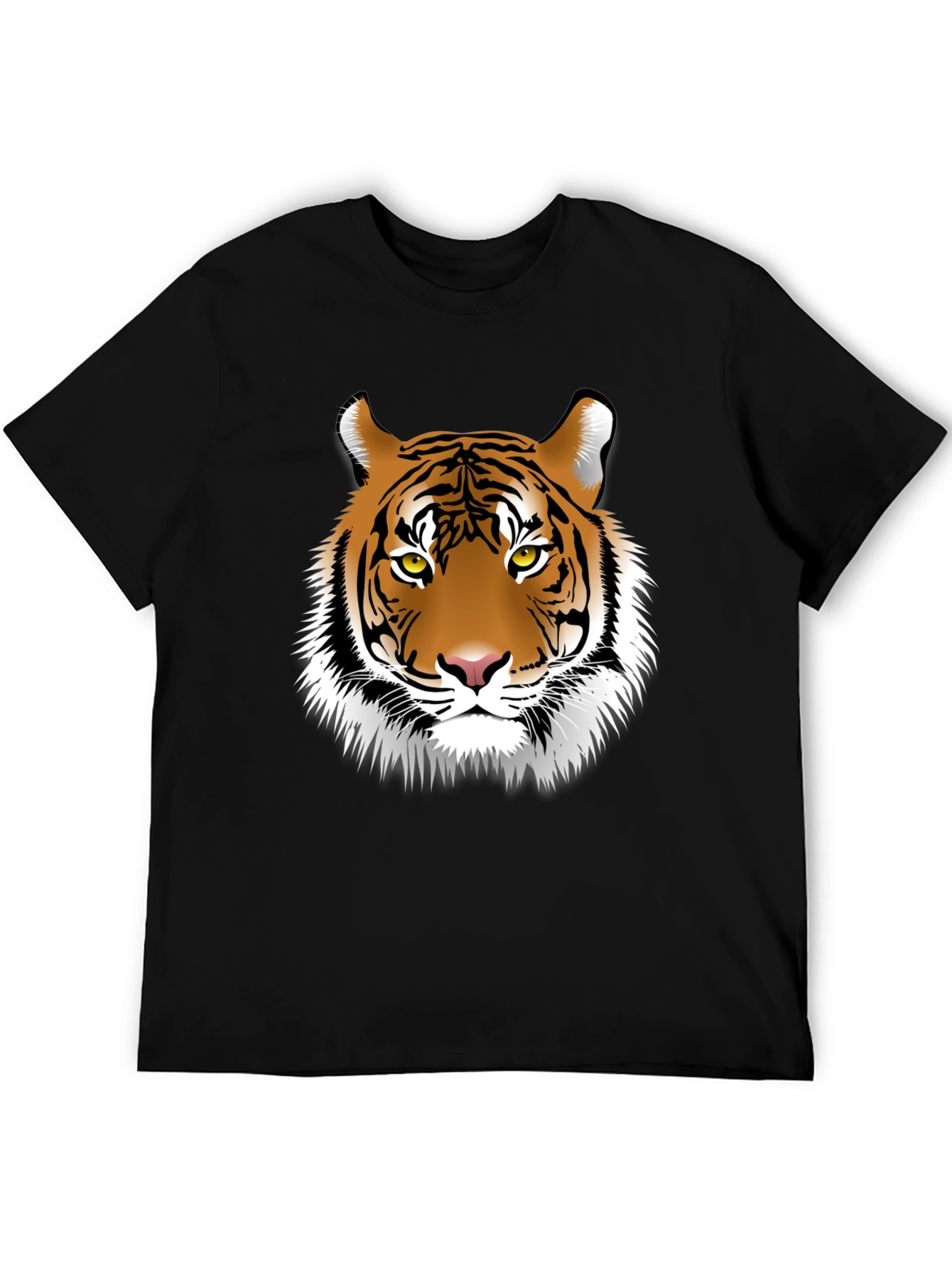 Black Tiger Graphic Tee - Black Cotton Blend T-Shirt view 5
