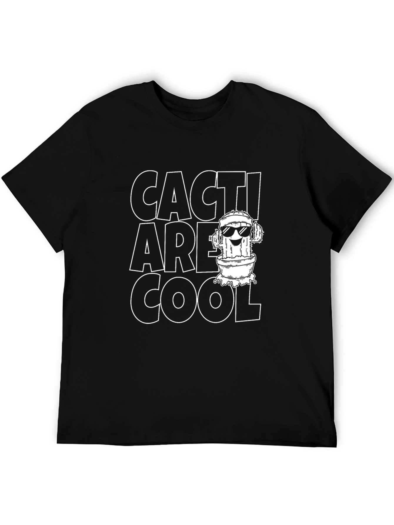 Black Cacti are Cool Graphic T-Shirt view 5
