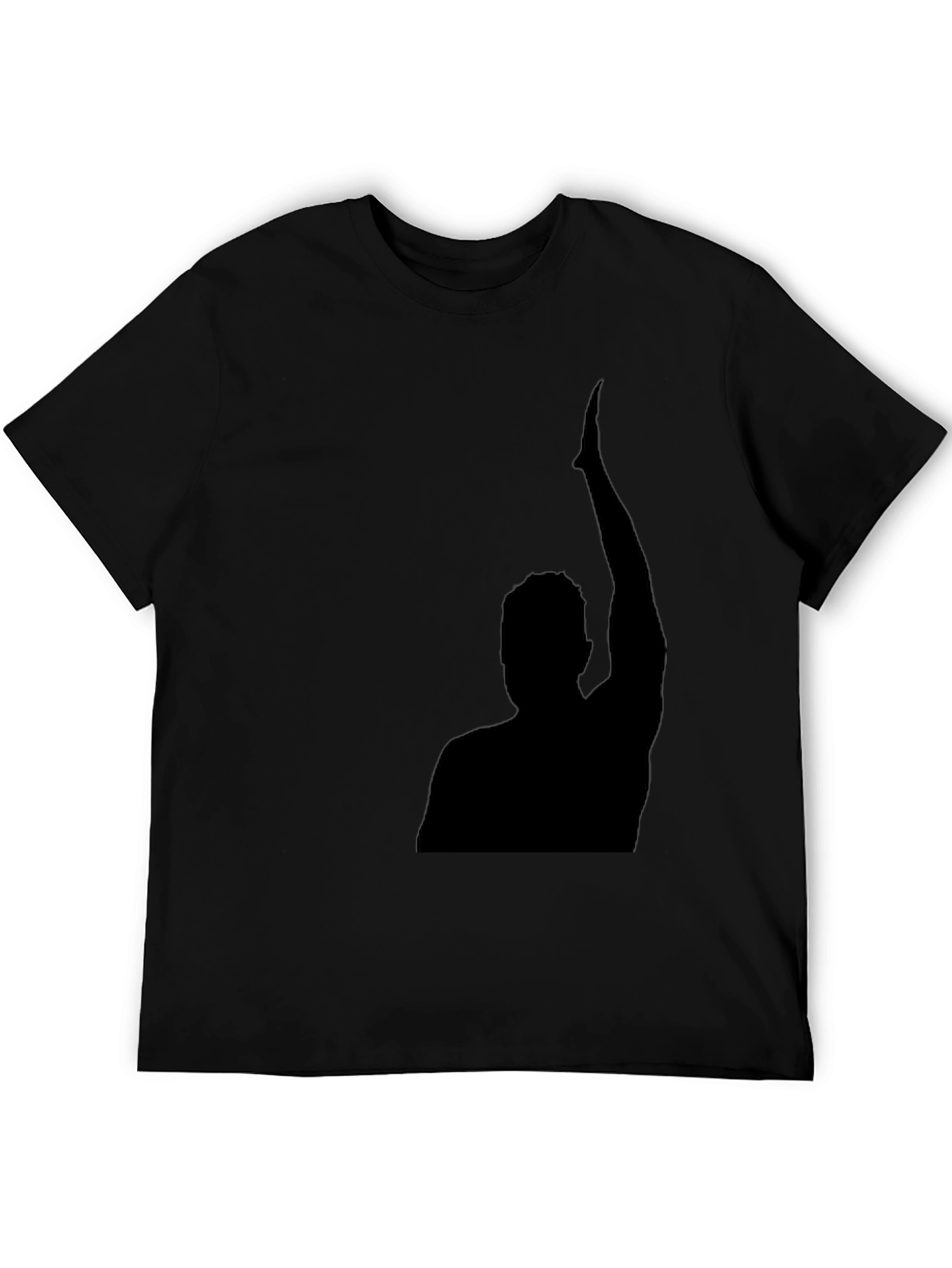 Black Silhouette Graphic Black T-Shirt view 5
