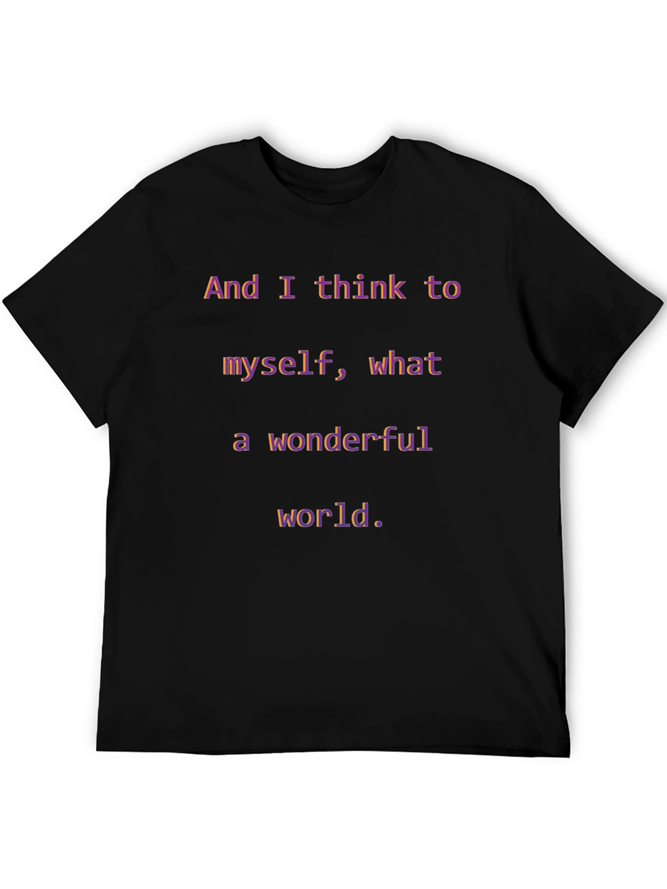 Black Wonderful World T-Shirt - Inspirational Graphic Tee view 5