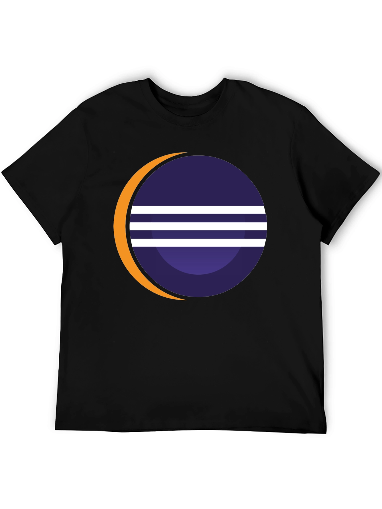 Black Eclipse Graphic Tee - Stylish Black Cotton Blend T-Shirt view 5