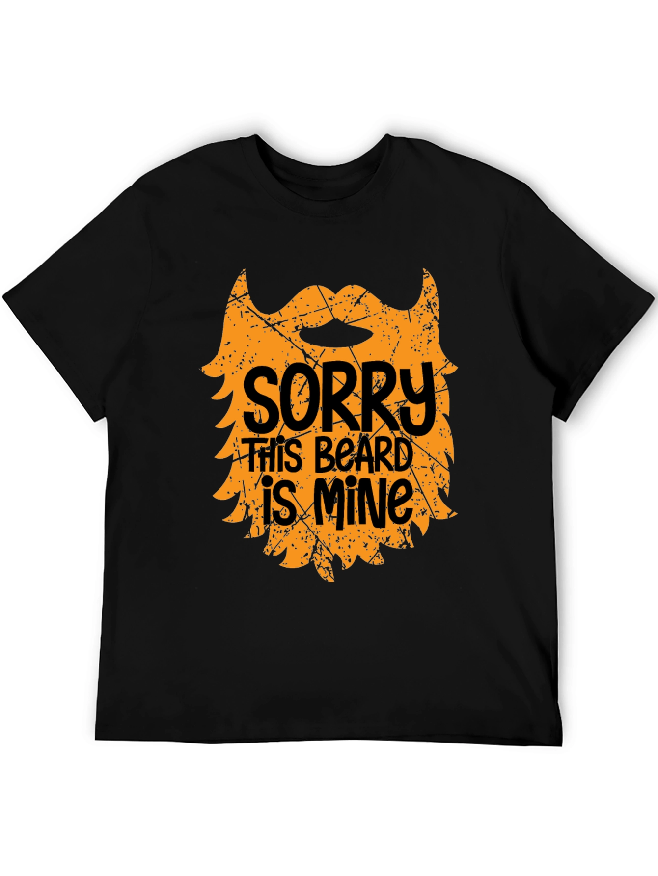 Black Sorry This Beard is Mine Black Graphic Tee view 5