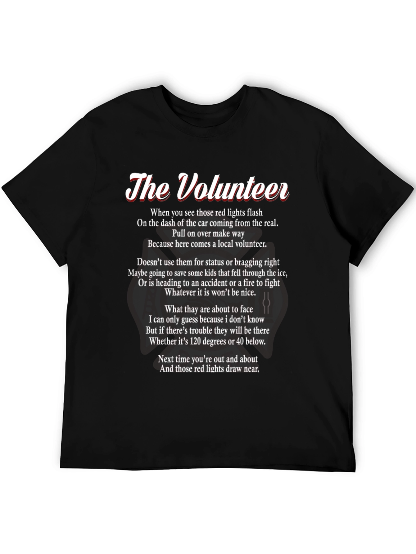 Black The Volunteer Poem T-Shirt view 5